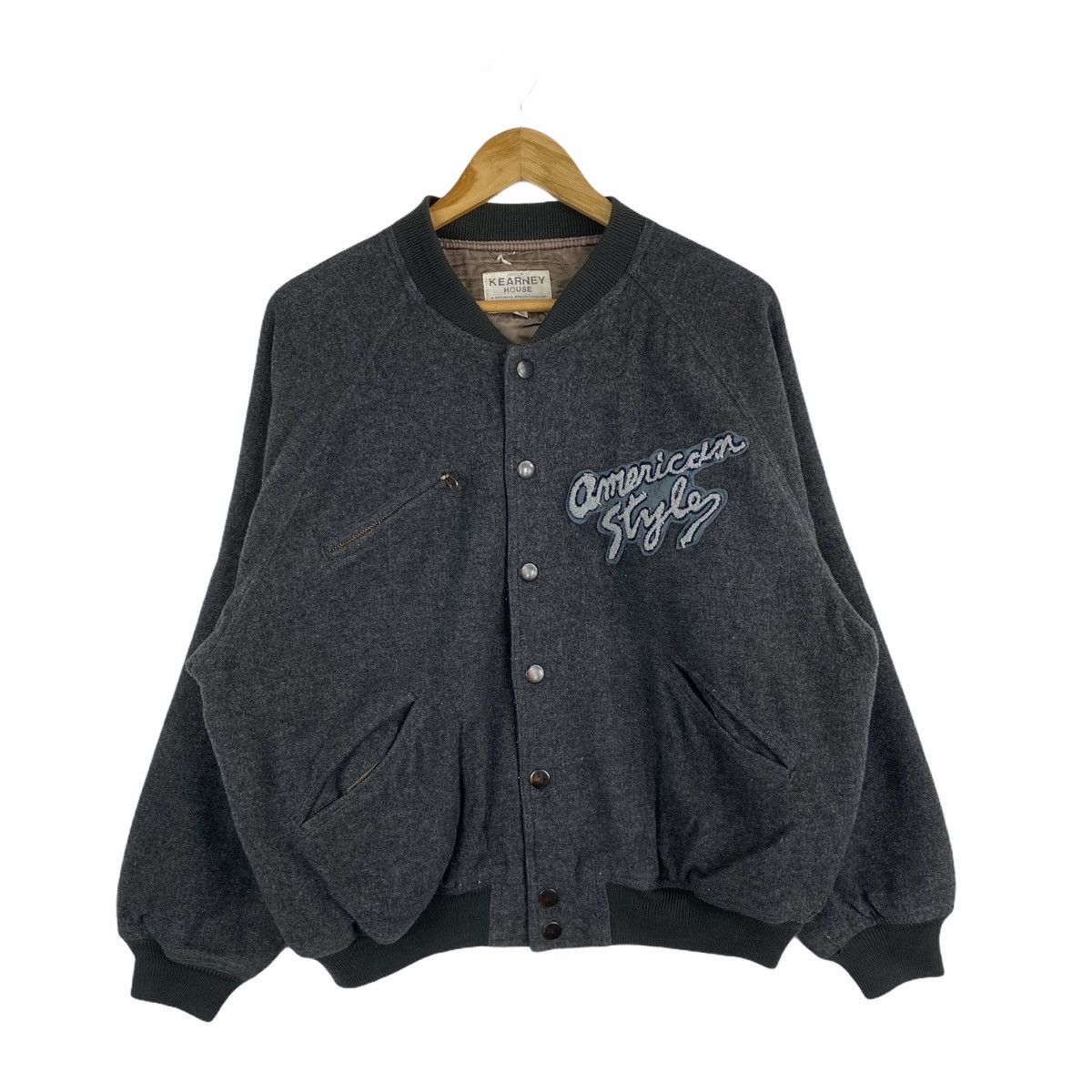 Vintage Vintage KEARNEY HOUSE American Wool Varsity Jacket Size US L / EU 52-54 / 3 - 1 Thumbnail