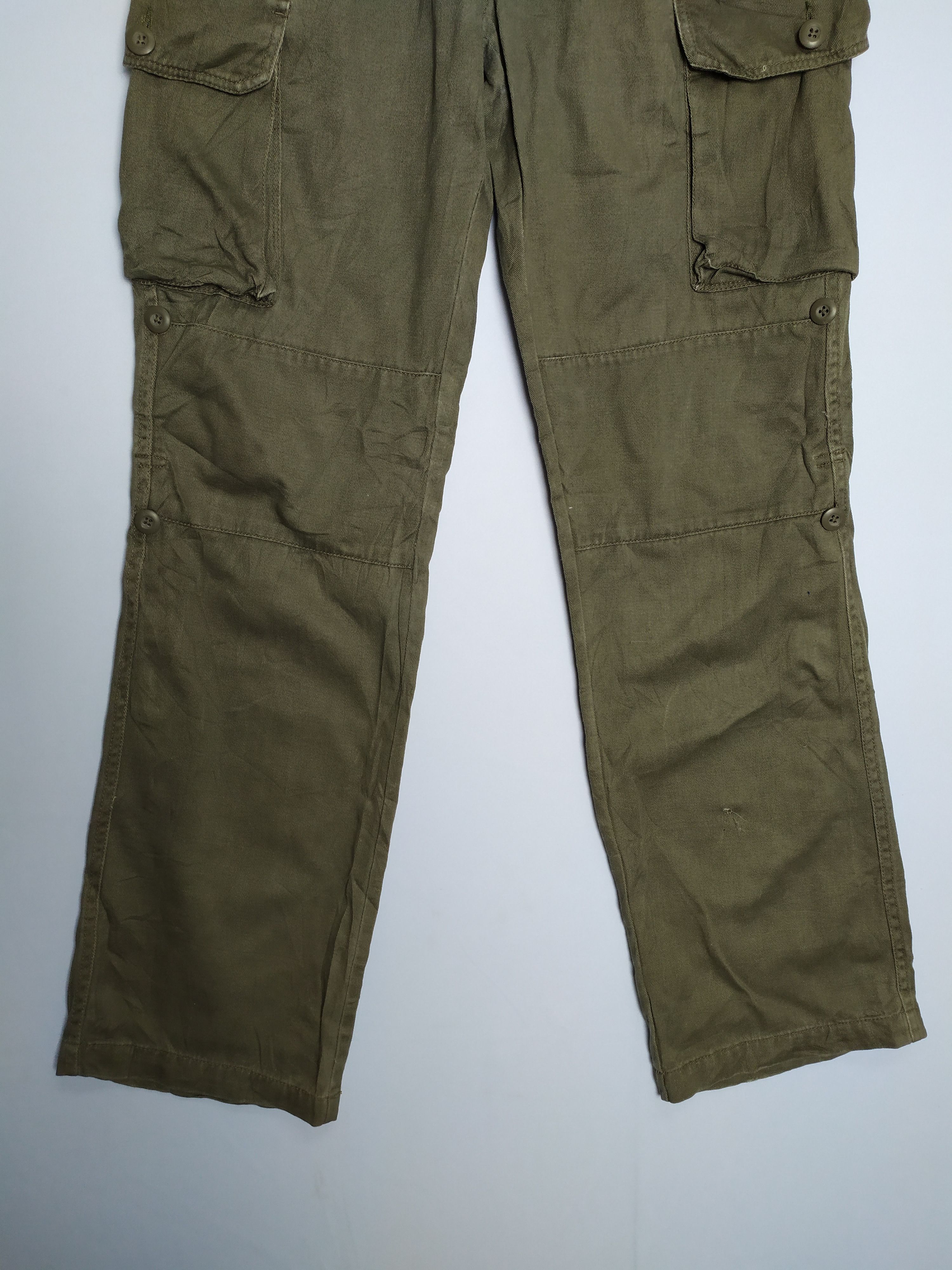 Japanese Brand VINTAGE AZUL BUTTONFLY FADED BROWN CARGO PANTS Size US 30 / EU 46 - 3 Thumbnail