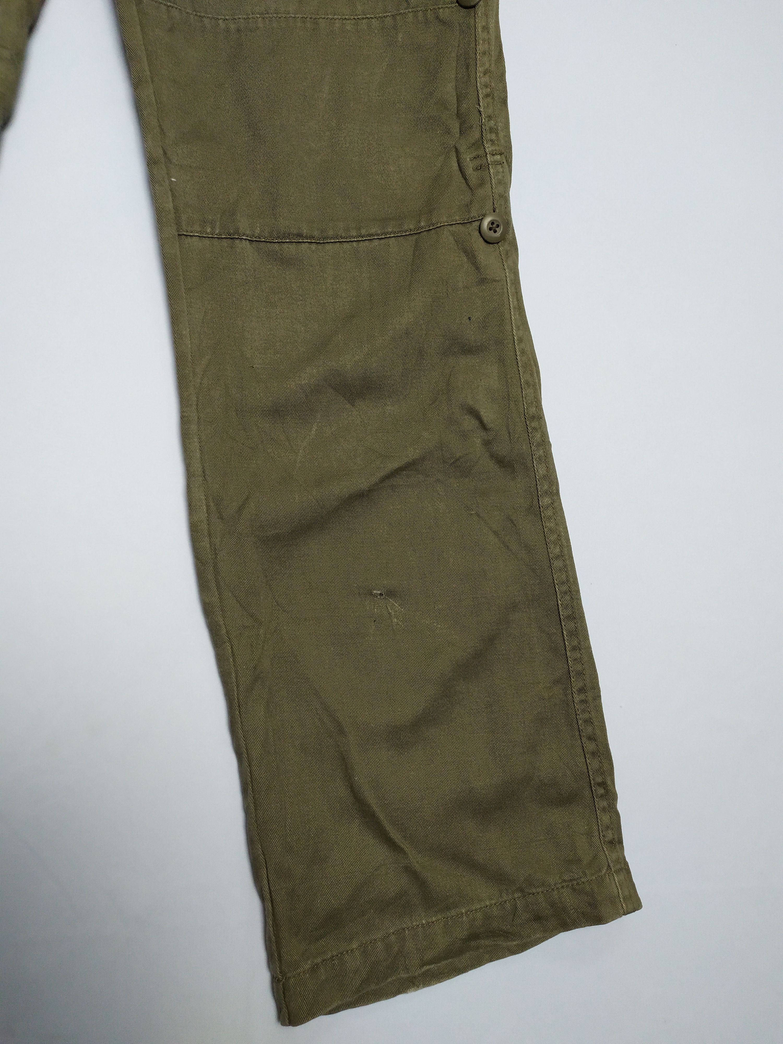 Japanese Brand VINTAGE AZUL BUTTONFLY FADED BROWN CARGO PANTS Size US 30 / EU 46 - 6 Thumbnail