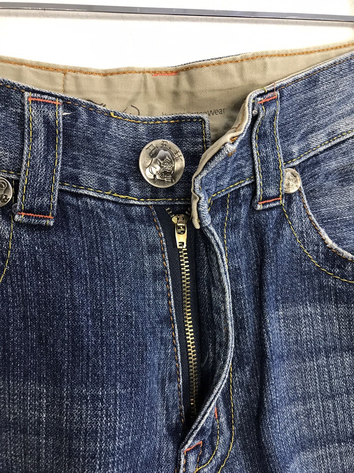 Ed Hardy × Vintage Vtg Ed Hardy Back Side Big Logo Embroidery Phoenix Jeans Size US 31 - 10 Thumbnail