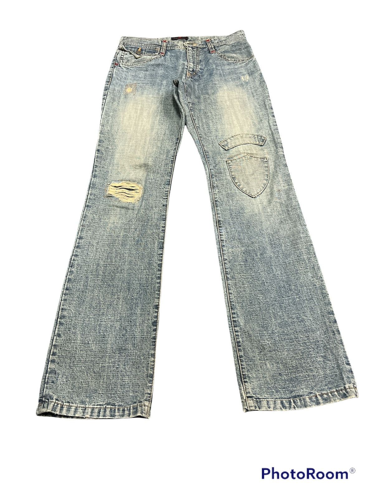 Japanese Brand × Morgan Homme Morgan Homme Distressed Denim Pants Size US 31 - 3 Thumbnail