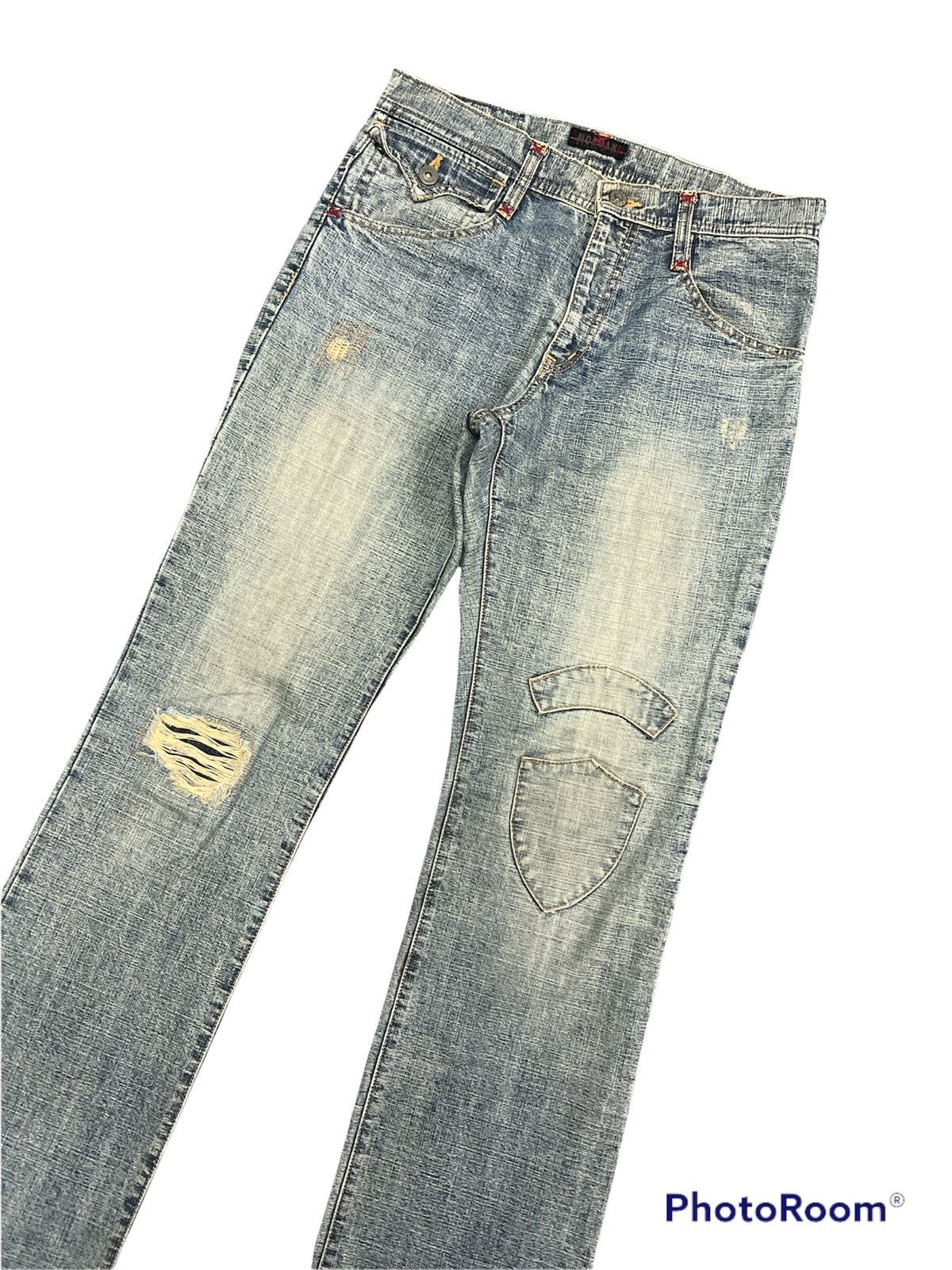 Japanese Brand × Morgan Homme Morgan Homme Distressed Denim Pants Size US 31 - 4 Thumbnail