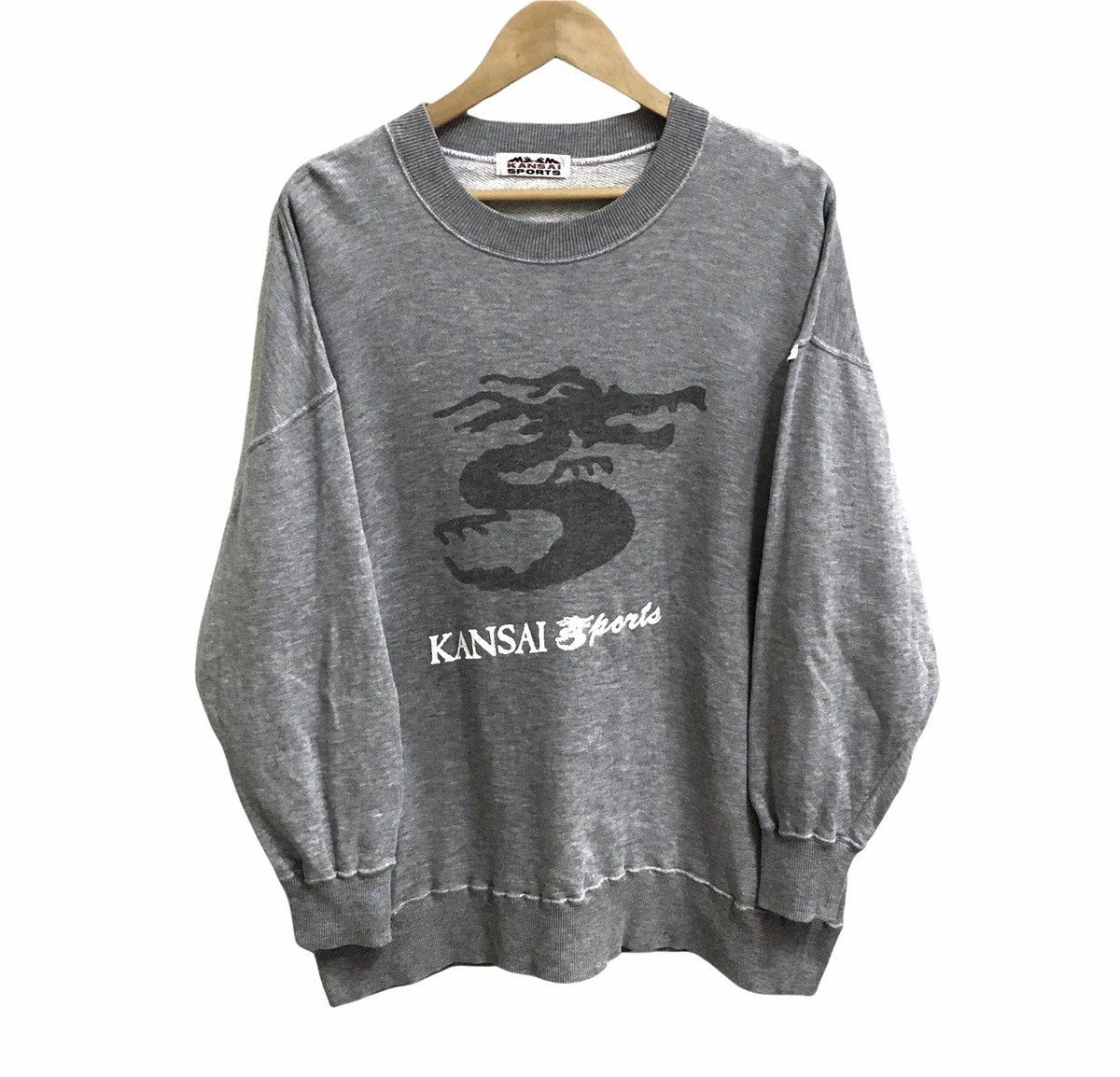 Japanese Brand × Kansai Yamamoto × Vintage Vintage KANSAI SPORTS Japanese Brand Big Logo Sweatshirt Size US L / EU 52-54 / 3 - 1 Thumbnail