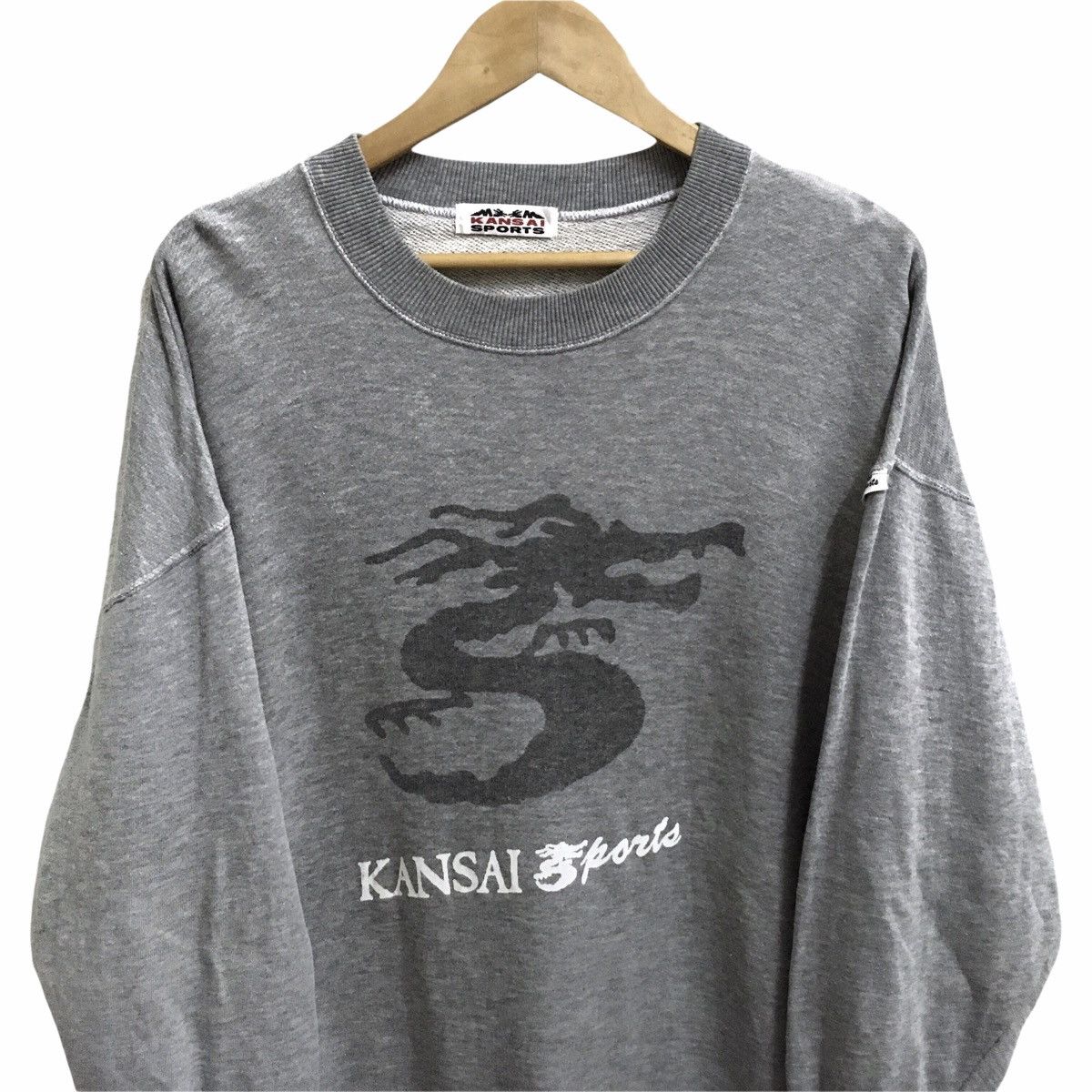 Japanese Brand × Kansai Yamamoto × Vintage Vintage KANSAI SPORTS Japanese Brand Big Logo Sweatshirt Size US L / EU 52-54 / 3 - 3 Thumbnail