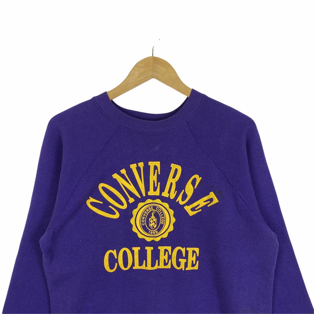 Vintage Vintage CONVERSE COLLEGE Big Logo Sweatshirt Pullover Size US S / EU 44-46 / 1 - 4 Thumbnail
