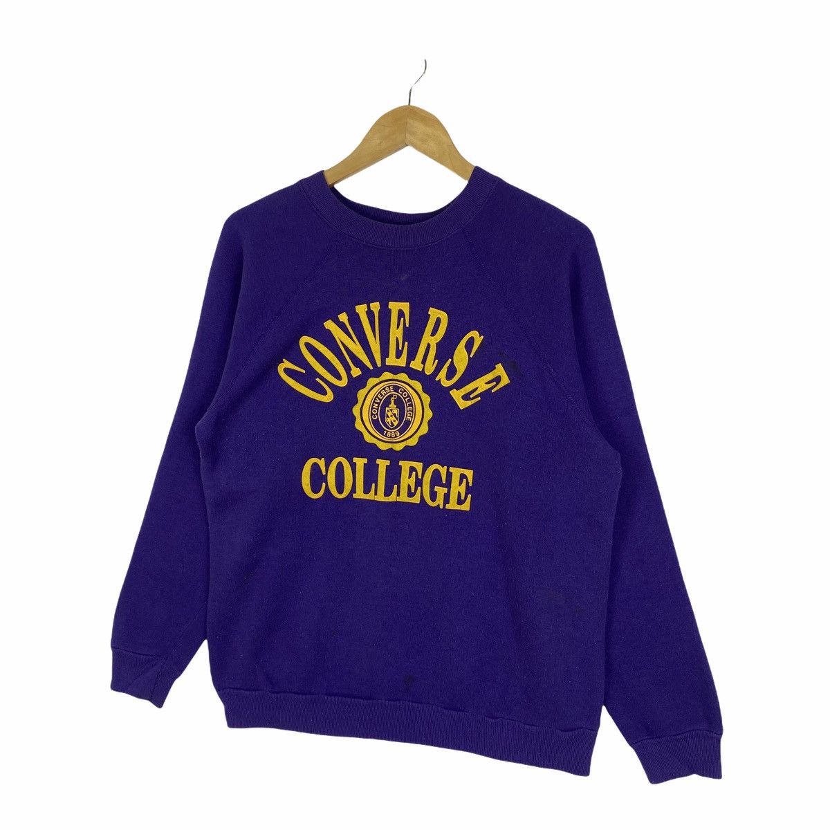 Vintage Vintage CONVERSE COLLEGE Big Logo Sweatshirt Pullover Size US S / EU 44-46 / 1 - 3 Thumbnail