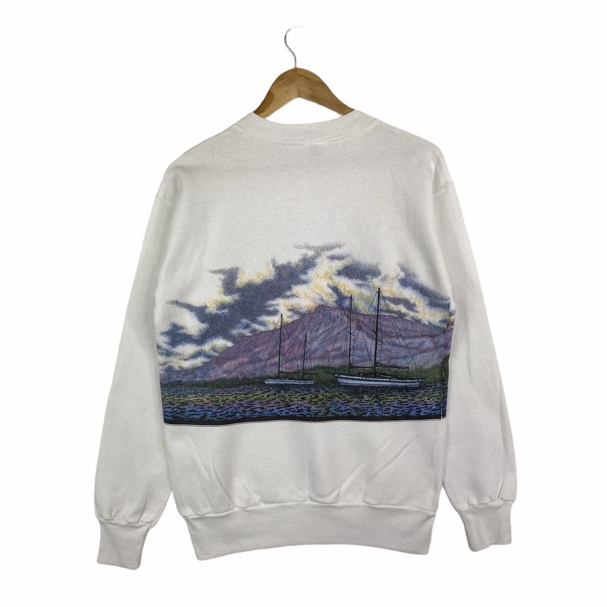 Vintage Vintage SANTA MONICA California Big Logo Sweatshirt Pullover Size US S / EU 44-46 / 1 - 2 Thumbnail