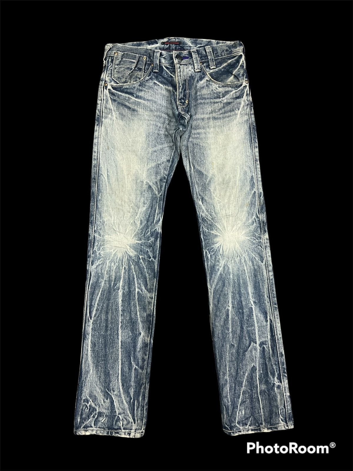 Japanese Brand SICK🔥🔥Japanese Brand Blue Way Super Distressed Denim Pant Size US 32 / EU 48 - 2 Thumbnail