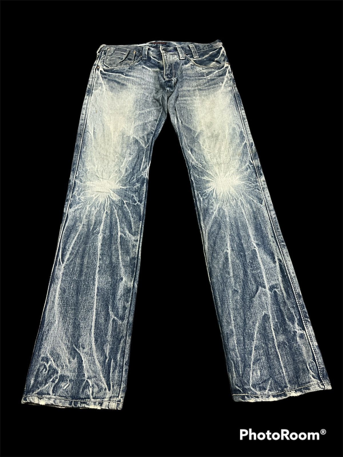 Japanese Brand SICK🔥🔥Japanese Brand Blue Way Super Distressed Denim Pant Size US 32 / EU 48 - 3 Thumbnail