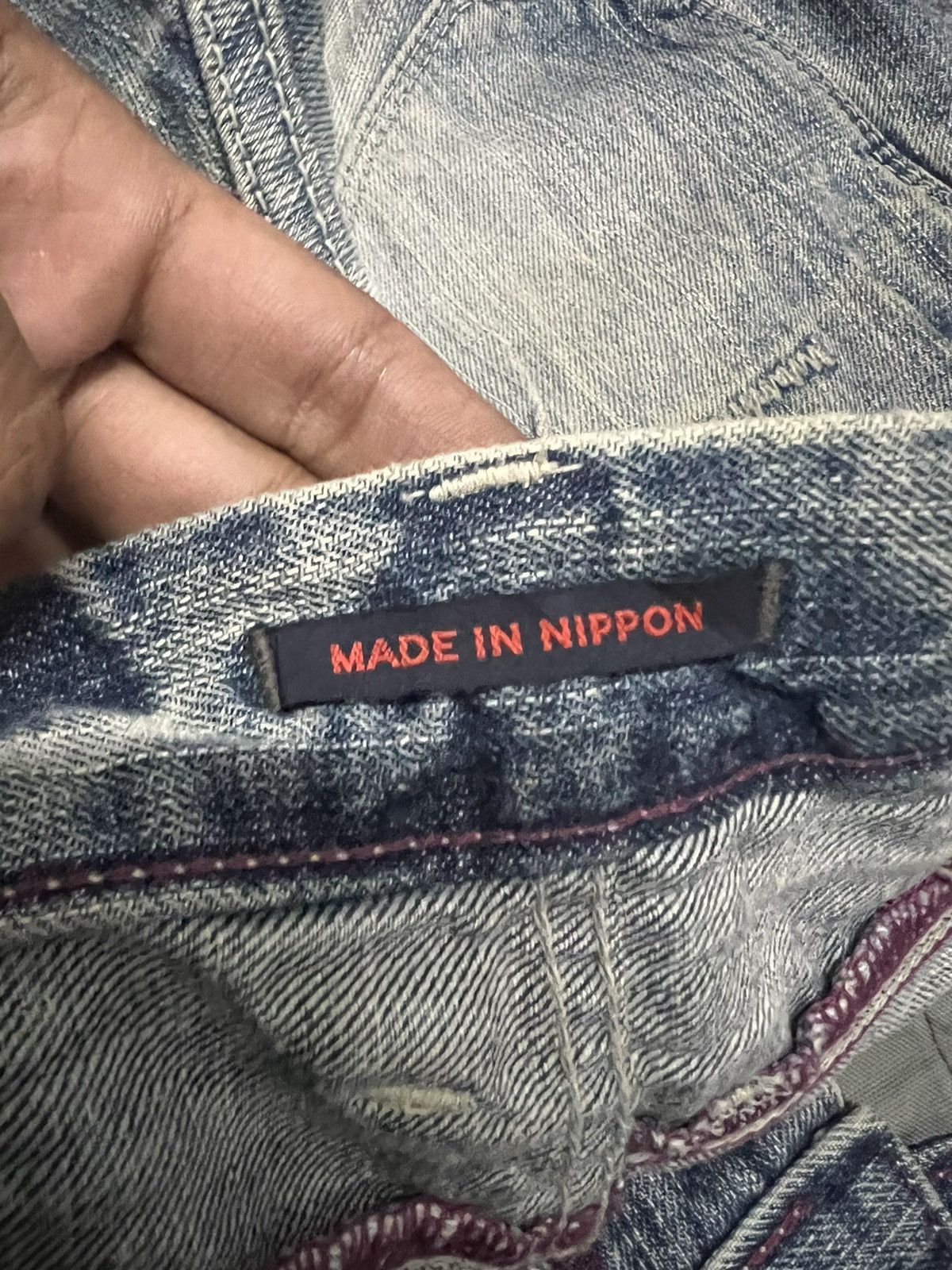 Japanese Brand SICK🔥🔥Japanese Brand Blue Way Super Distressed Denim Pant Size US 32 / EU 48 - 8 Thumbnail
