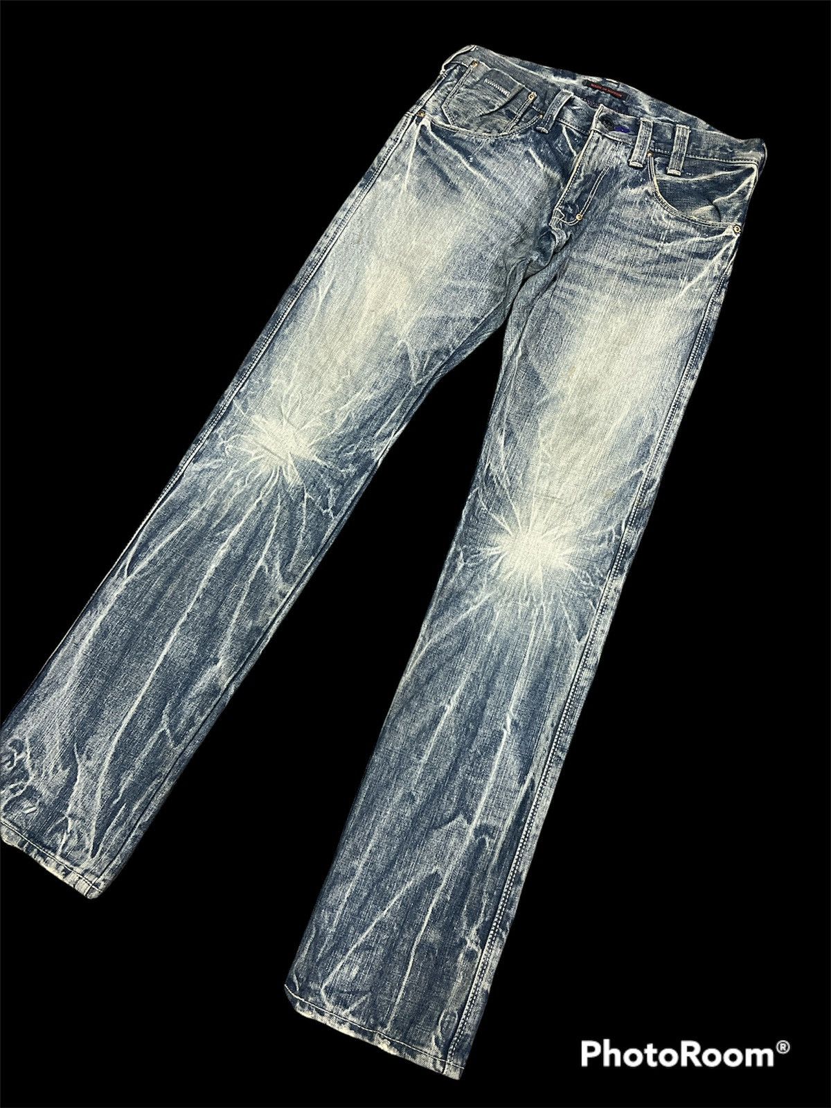 Japanese Brand SICK🔥🔥Japanese Brand Blue Way Super Distressed Denim Pant Size US 32 / EU 48 - 6 Thumbnail