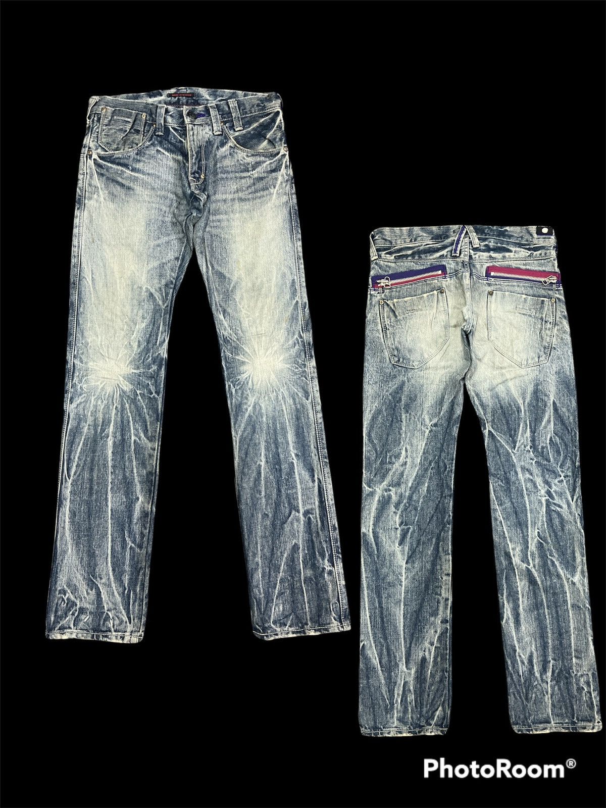 Japanese Brand SICK🔥🔥Japanese Brand Blue Way Super Distressed Denim Pant Size US 32 / EU 48 - 1 Thumbnail