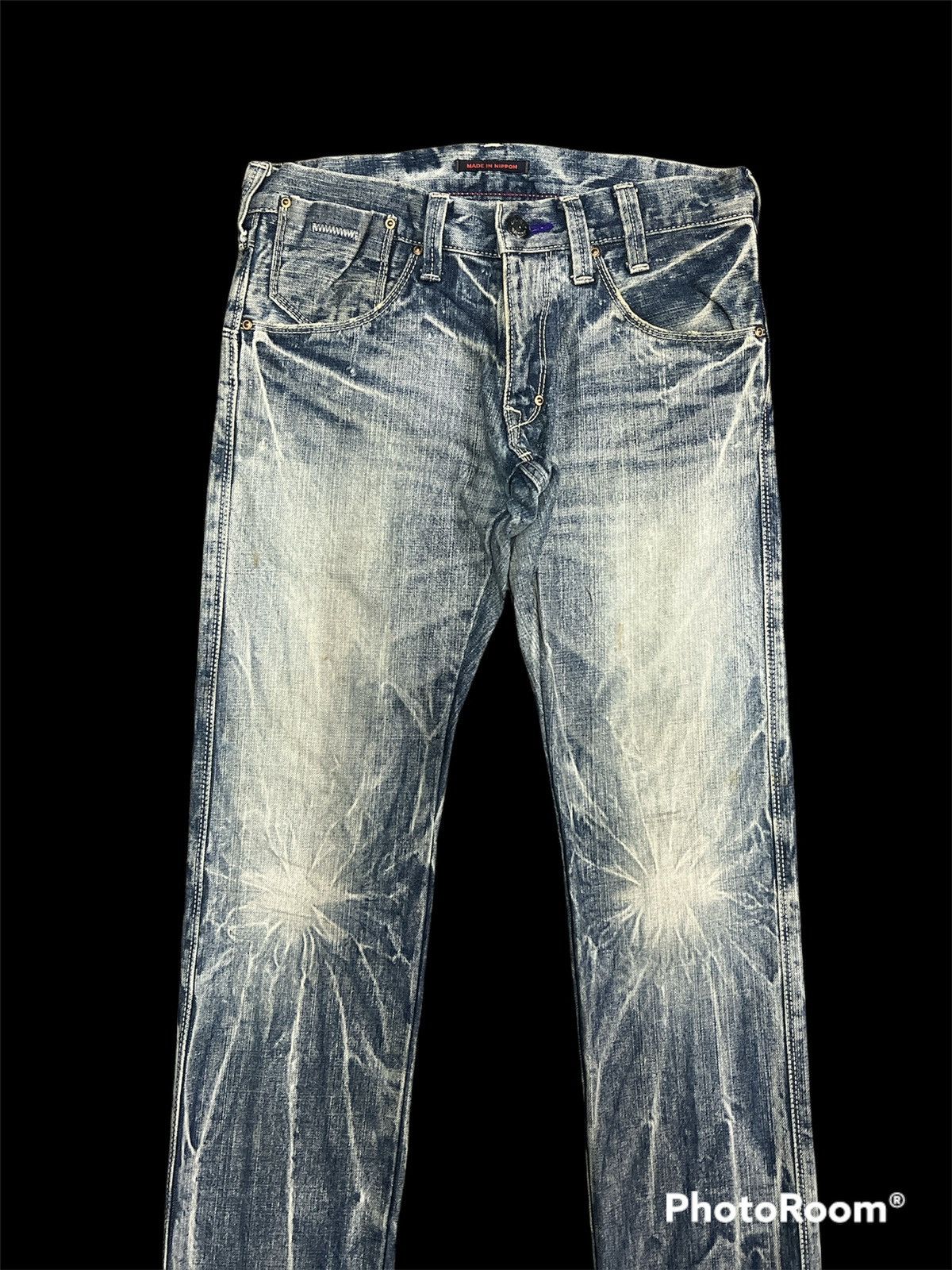 Japanese Brand SICK🔥🔥Japanese Brand Blue Way Super Distressed Denim Pant Size US 32 / EU 48 - 4 Thumbnail