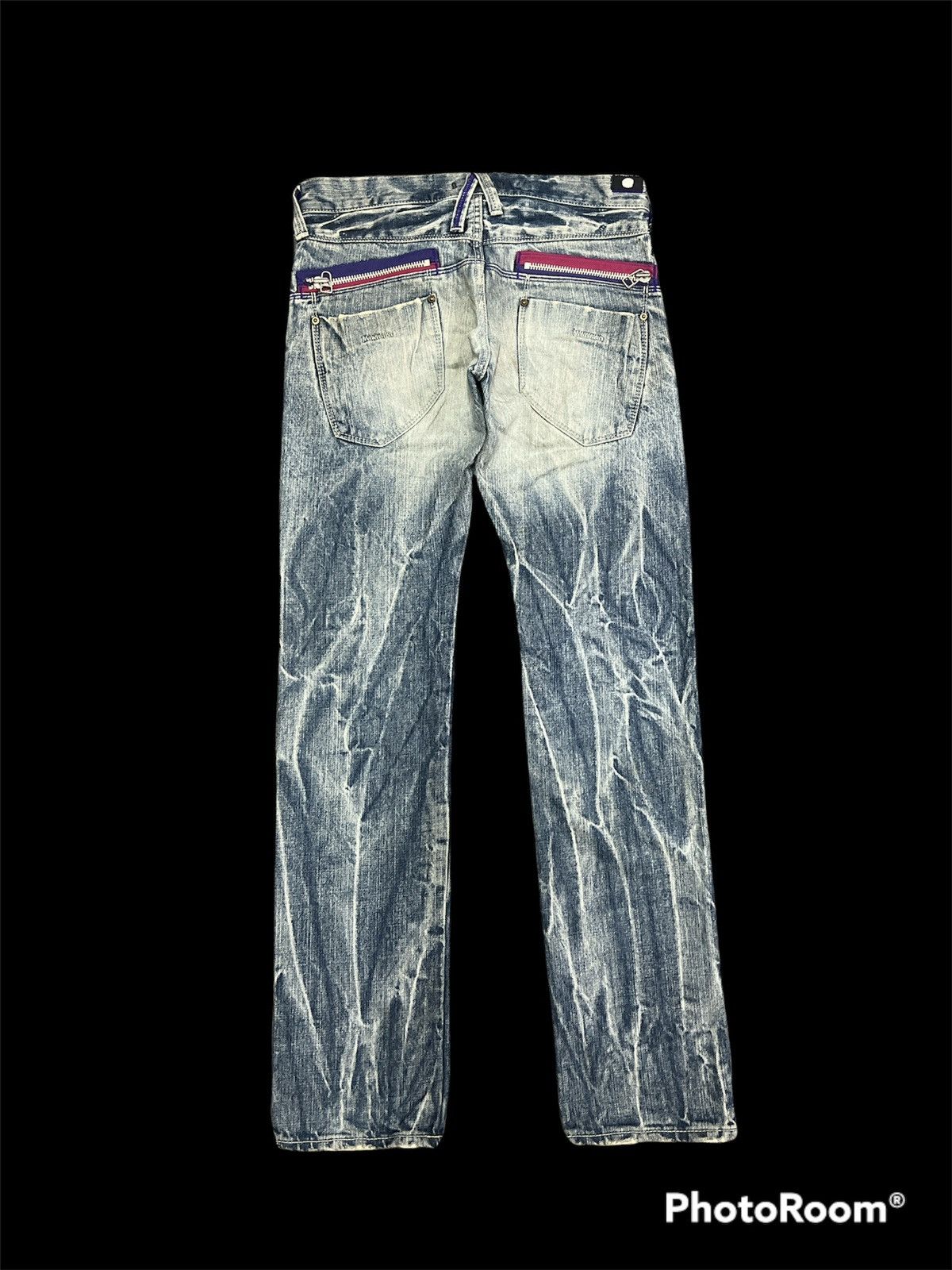 Japanese Brand SICK🔥🔥Japanese Brand Blue Way Super Distressed Denim Pant Size US 32 / EU 48 - 7 Thumbnail