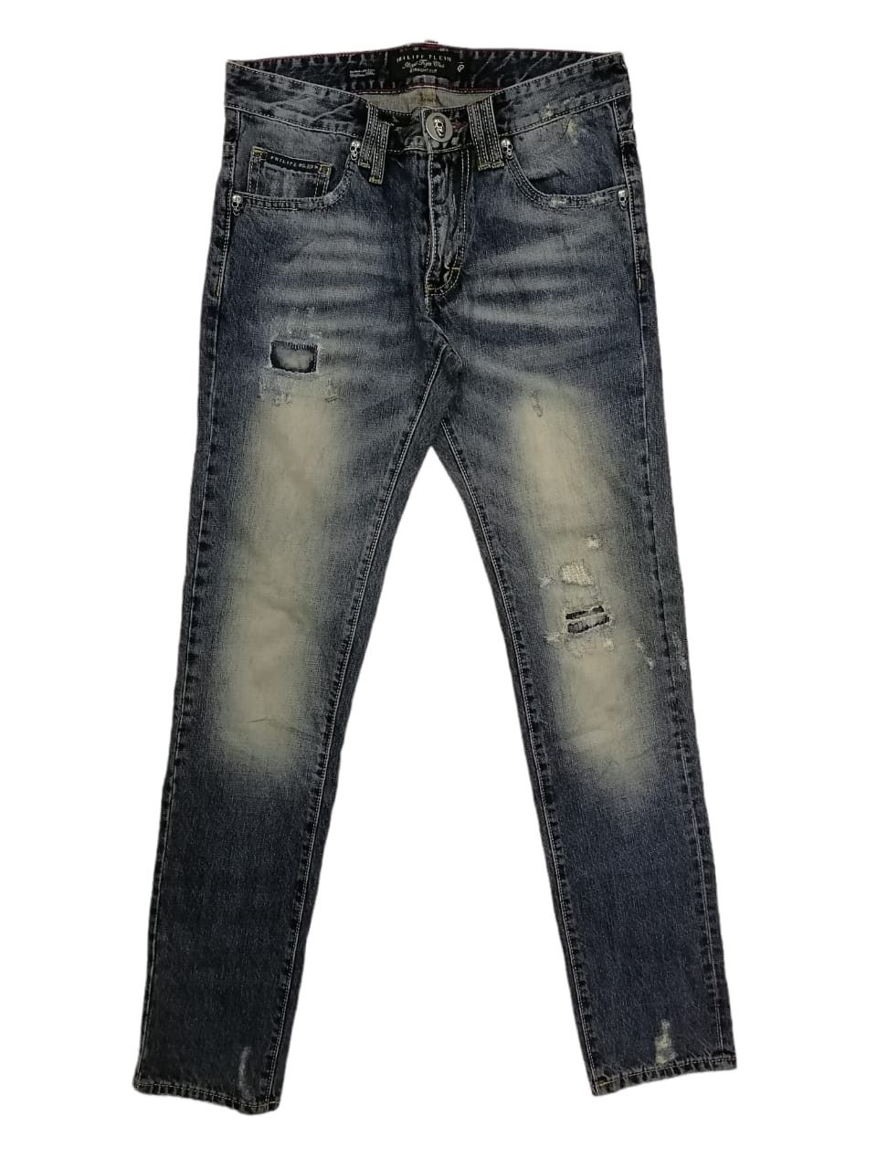 Designer × Philipp Plein Philip Plein Skull Emboired Jeans Size US 32 / EU 48 - 2 Thumbnail