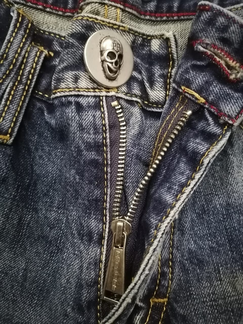 Designer × Philipp Plein Philip Plein Skull Emboired Jeans Size US 32 / EU 48 - 3 Thumbnail