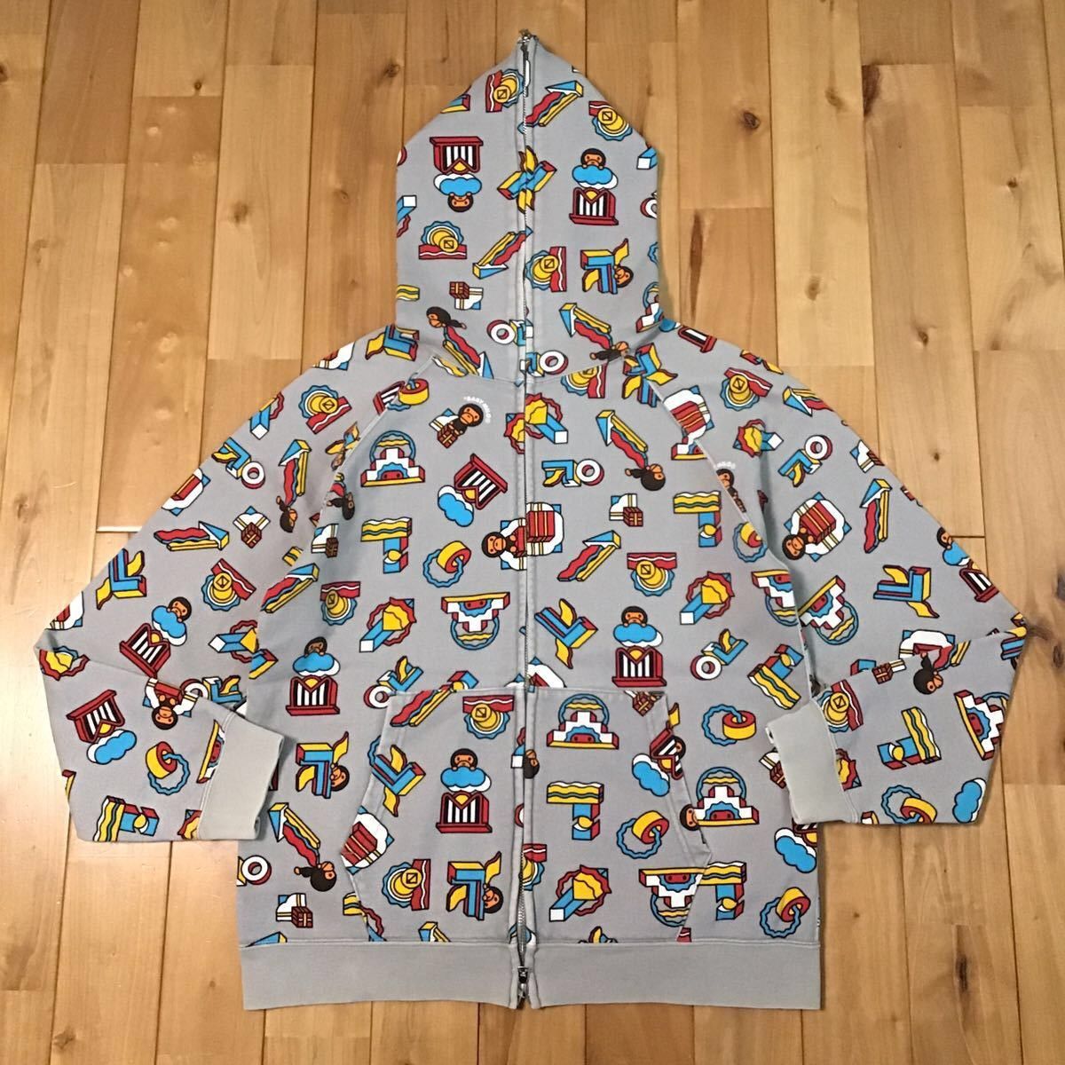 BAPE Baby Milo full zip hoodie gray a bathing ape