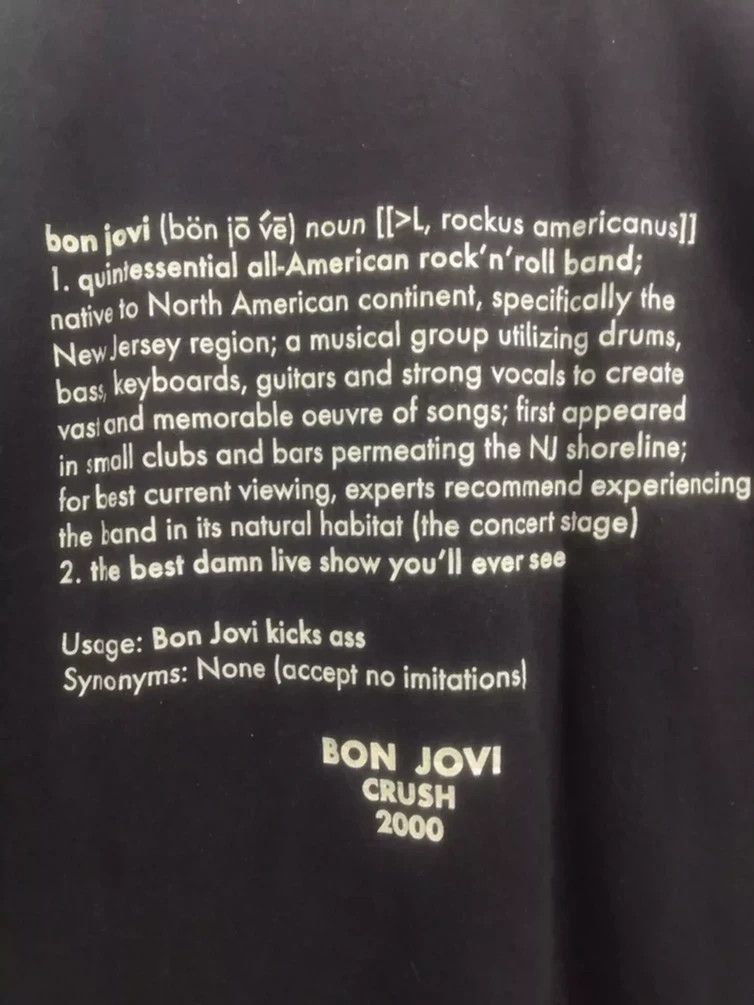 Band Tees Vintage Bon Jovi Tee Crush Tour Nirvana Metallica Morrissey Size US L / EU 52-54 / 3 - 4 Thumbnail