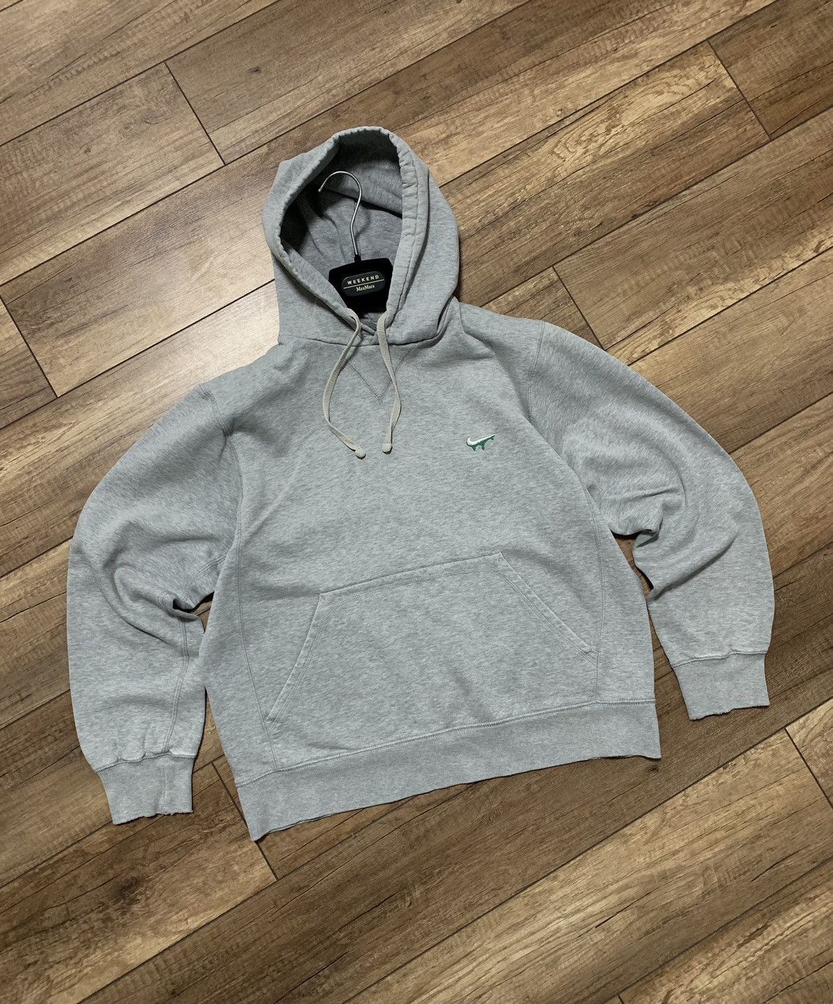 Nike Vintage Nike Hoodie Grey Custom Swoosh logo Size US M / EU 48-50 / 2 - 4 Thumbnail
