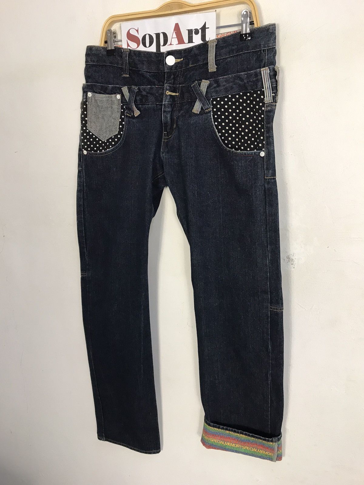 Japanese Brand × Vintage Vtg japanesebrand Memory Special Double Waist Denim Jeans Size US 33 - 4 Thumbnail