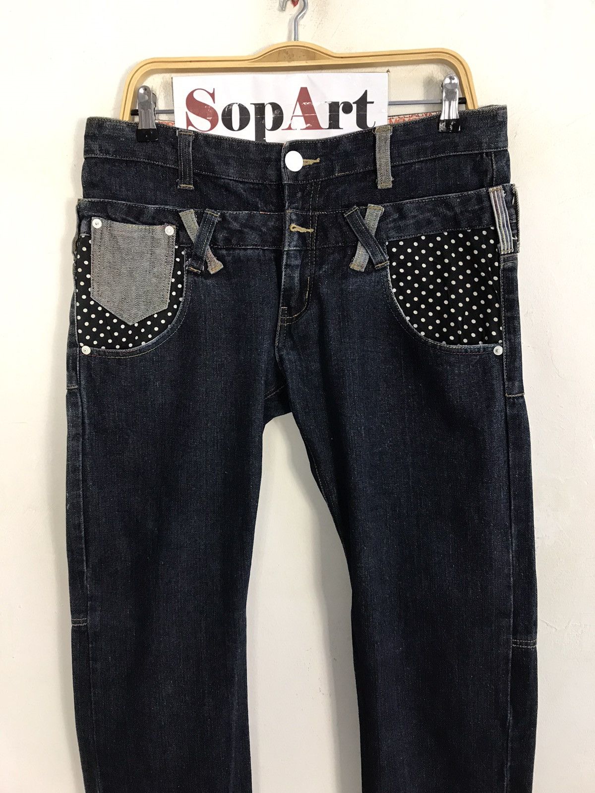 Japanese Brand × Vintage Vtg japanesebrand Memory Special Double Waist Denim Jeans Size US 33 - 3 Thumbnail