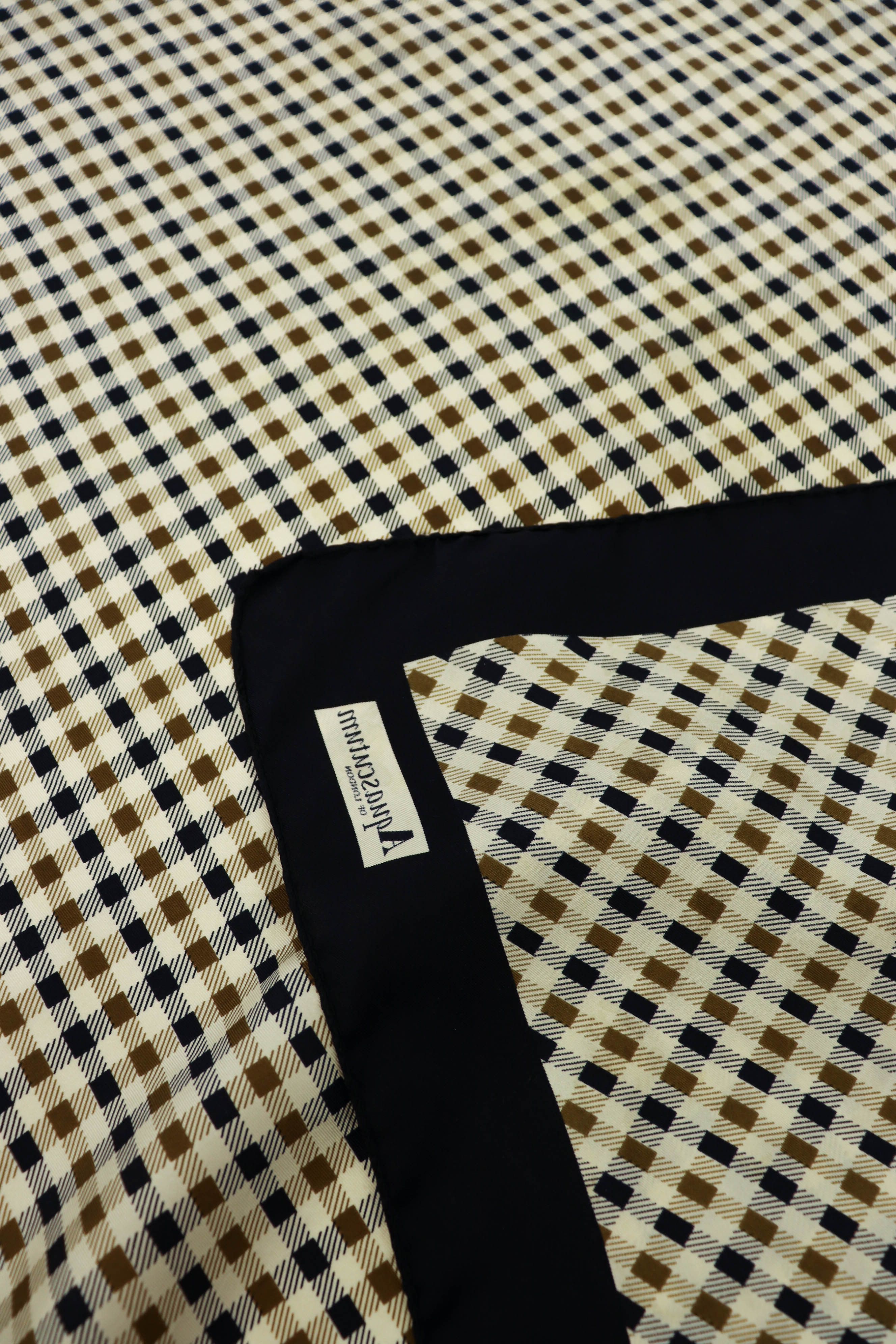 Aquascutum Aquascutum Vintage 90s Small Check Silk Shawl Scarf Size ONE SIZE - 8 Thumbnail