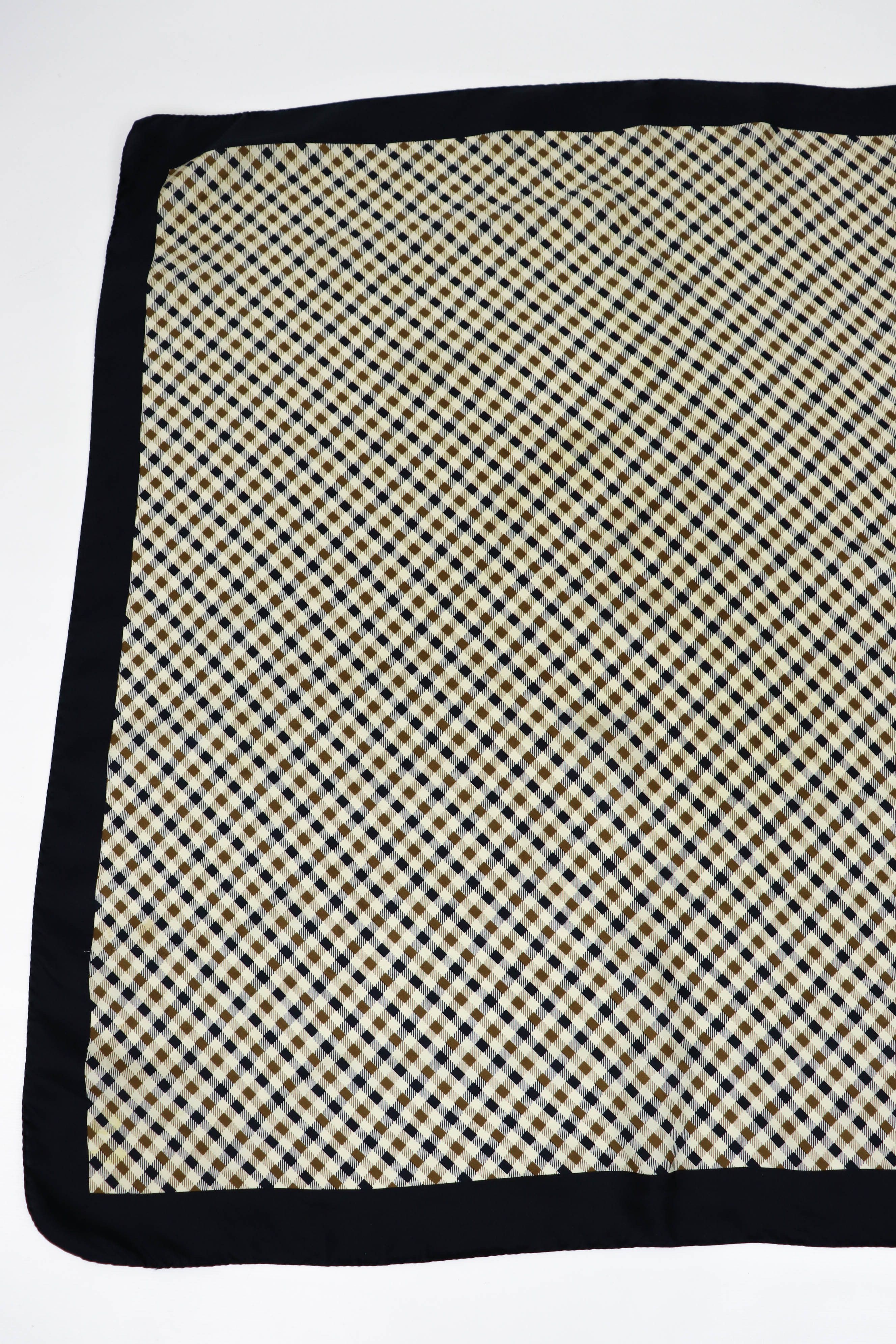 Aquascutum Aquascutum Vintage 90s Small Check Silk Shawl Scarf Size ONE SIZE - 5 Thumbnail
