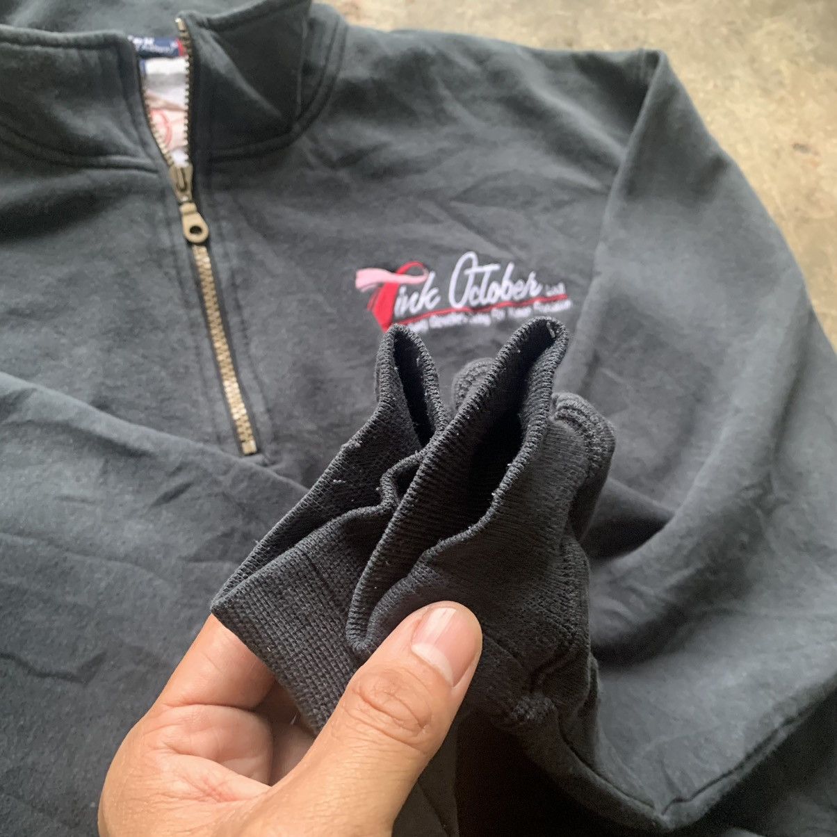 Vintage Sport- Tek pink October toyota half zip sweatshirt vintage Size US XL / EU 56 / 4 - 14 Thumbnail