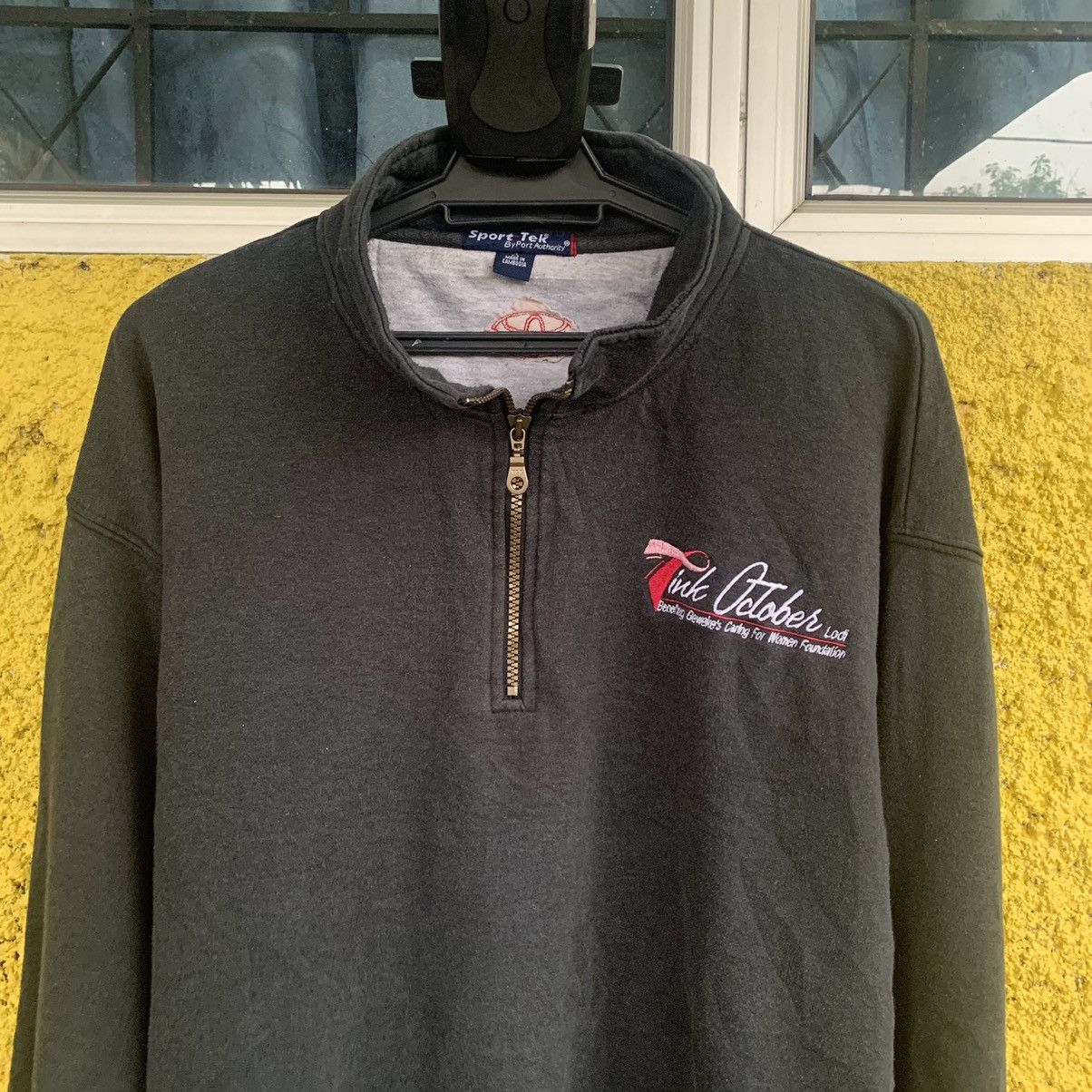 Vintage Sport- Tek pink October toyota half zip sweatshirt vintage Size US XL / EU 56 / 4 - 3 Thumbnail