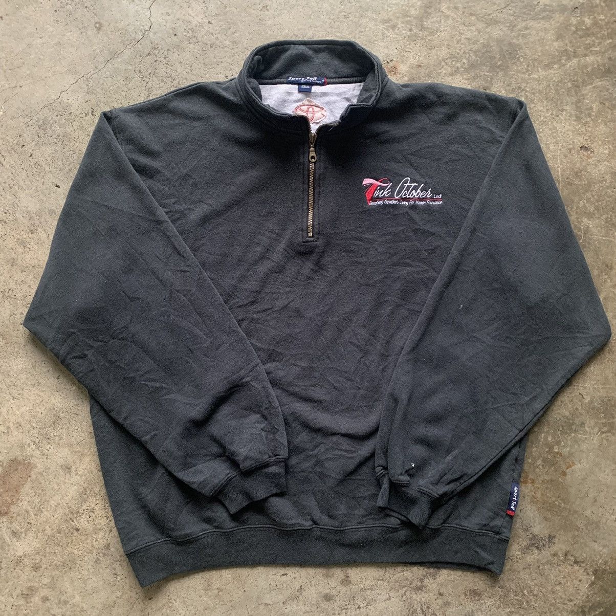 Vintage Sport- Tek pink October toyota half zip sweatshirt vintage Size US XL / EU 56 / 4 - 7 Thumbnail
