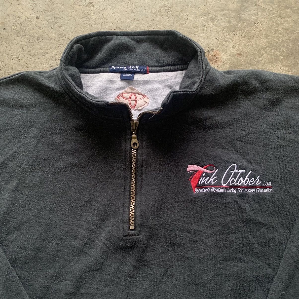 Vintage Sport- Tek pink October toyota half zip sweatshirt vintage Size US XL / EU 56 / 4 - 8 Thumbnail