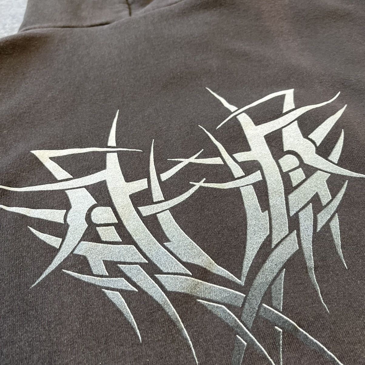 Fruit Of The Loom FADED 🔥 VINTAGE Y2K FOTL TRIBAL BROWN OVERSIZED HOODIE Size US XL / EU 56 / 4 - 7 Thumbnail