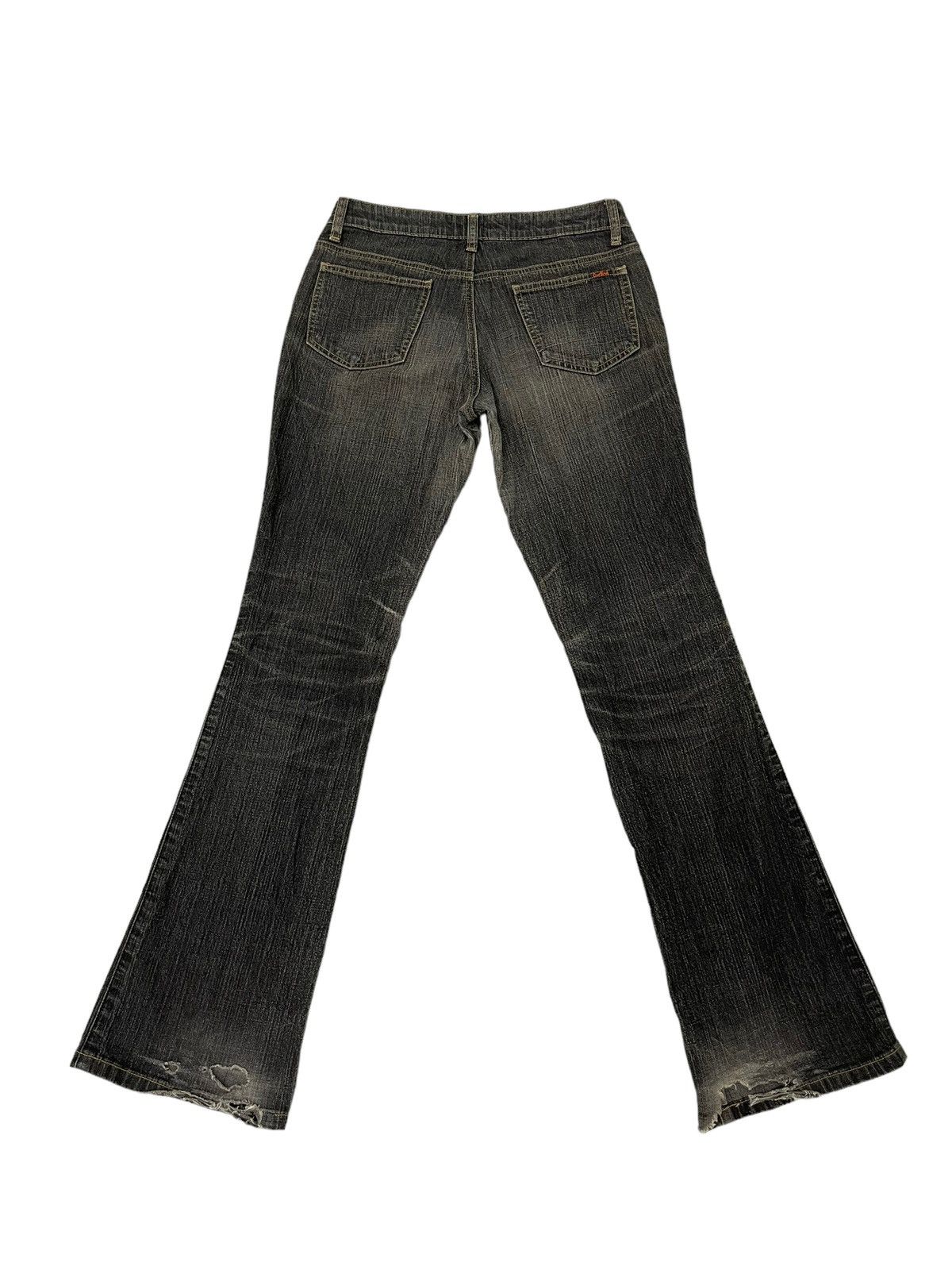 Japanese Brand Flare Jeans Camel Road Distress Stretch Low Rise Denim 2🟦2 Size US 28 / EU 44 - 12 Thumbnail