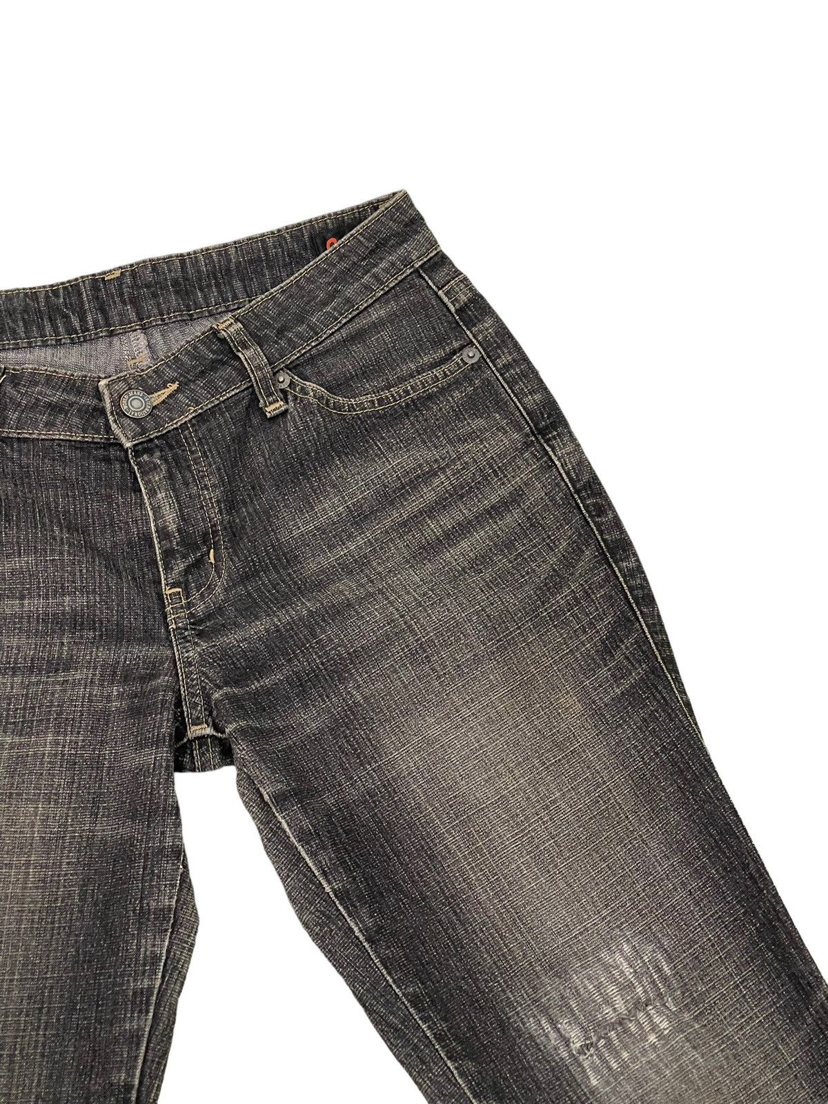 Japanese Brand Flare Jeans Camel Road Distress Stretch Low Rise Denim 2🟦2 Size US 28 / EU 44 - 9 Thumbnail