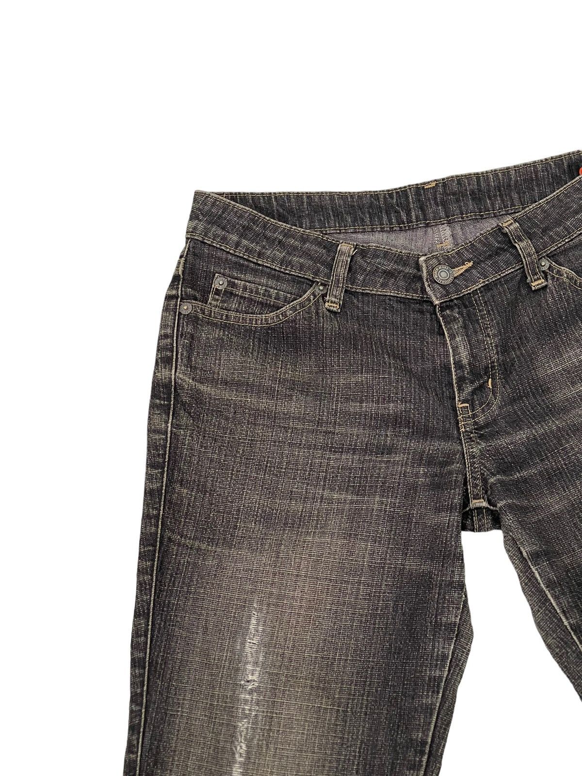 Japanese Brand Flare Jeans Camel Road Distress Stretch Low Rise Denim 2🟦2 Size US 28 / EU 44 - 8 Thumbnail