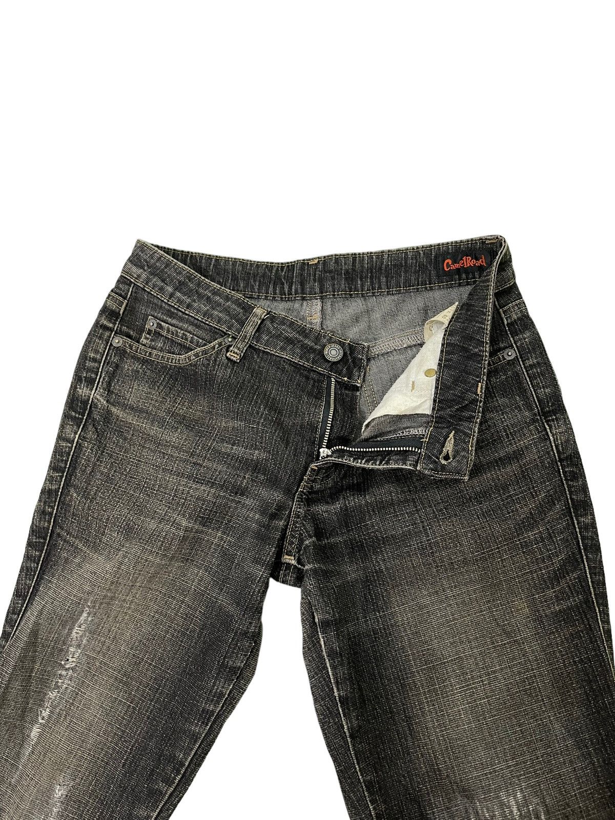 Japanese Brand Flare Jeans Camel Road Distress Stretch Low Rise Denim 2🟦2 Size US 28 / EU 44 - 11 Thumbnail