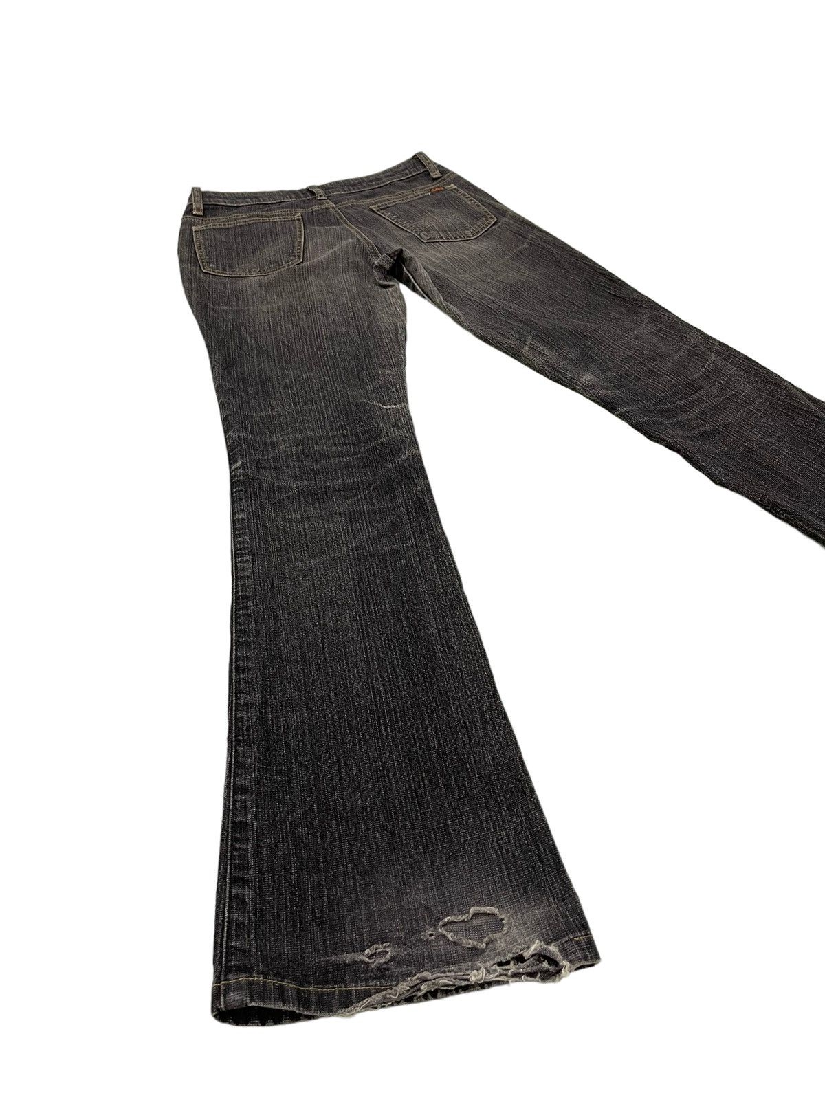 Japanese Brand Flare Jeans Camel Road Distress Stretch Low Rise Denim 2🟦2 Size US 28 / EU 44 - 13 Thumbnail
