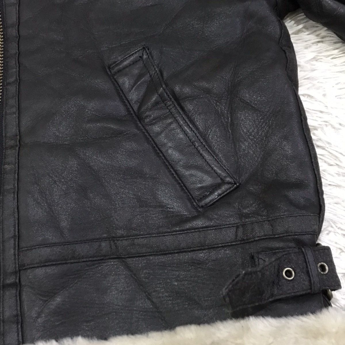 Japanese Brand Vintage Famock sherpa leather jacket Size US M / EU 48-50 / 2 - 6 Thumbnail