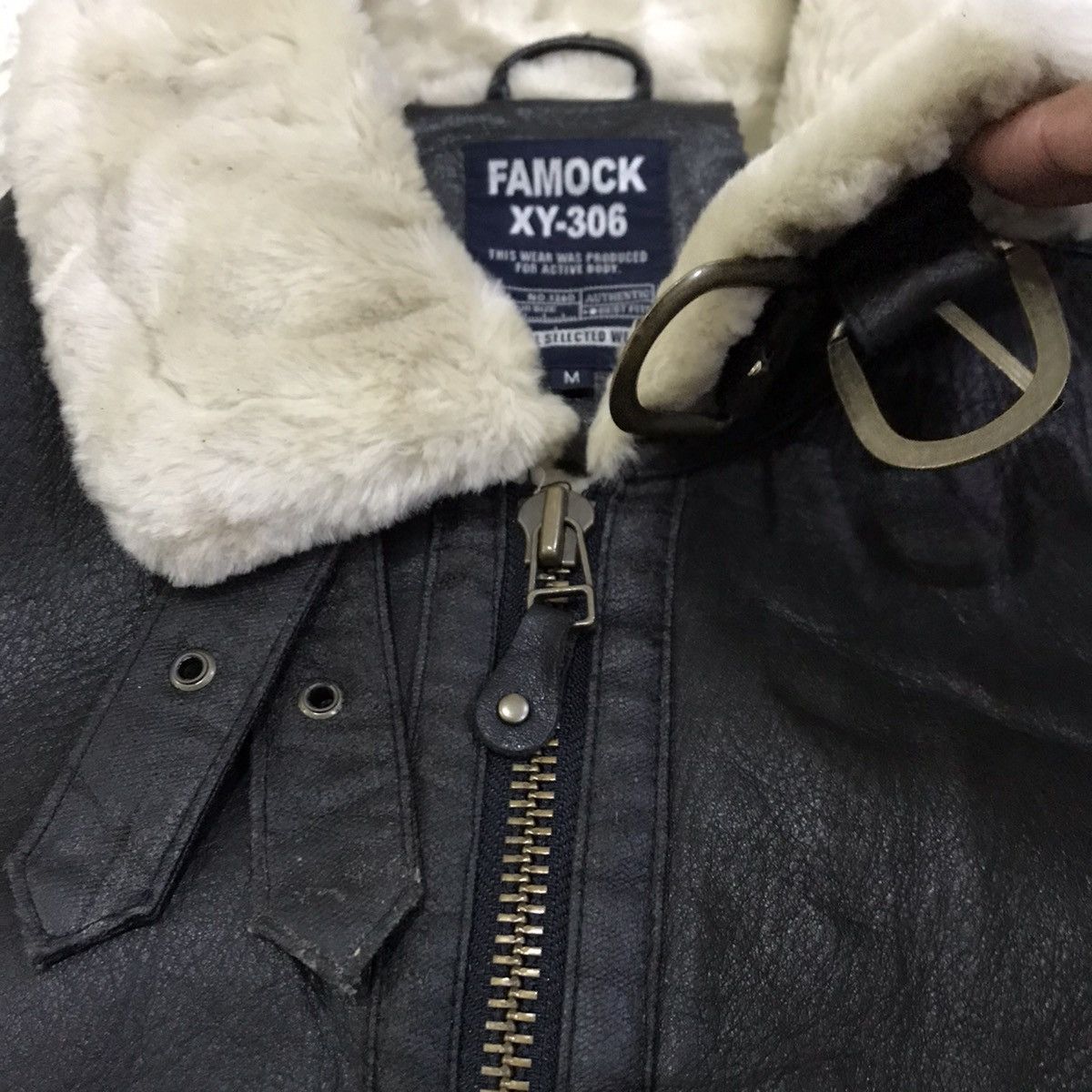 Japanese Brand Vintage Famock sherpa leather jacket Size US M / EU 48-50 / 2 - 7 Thumbnail