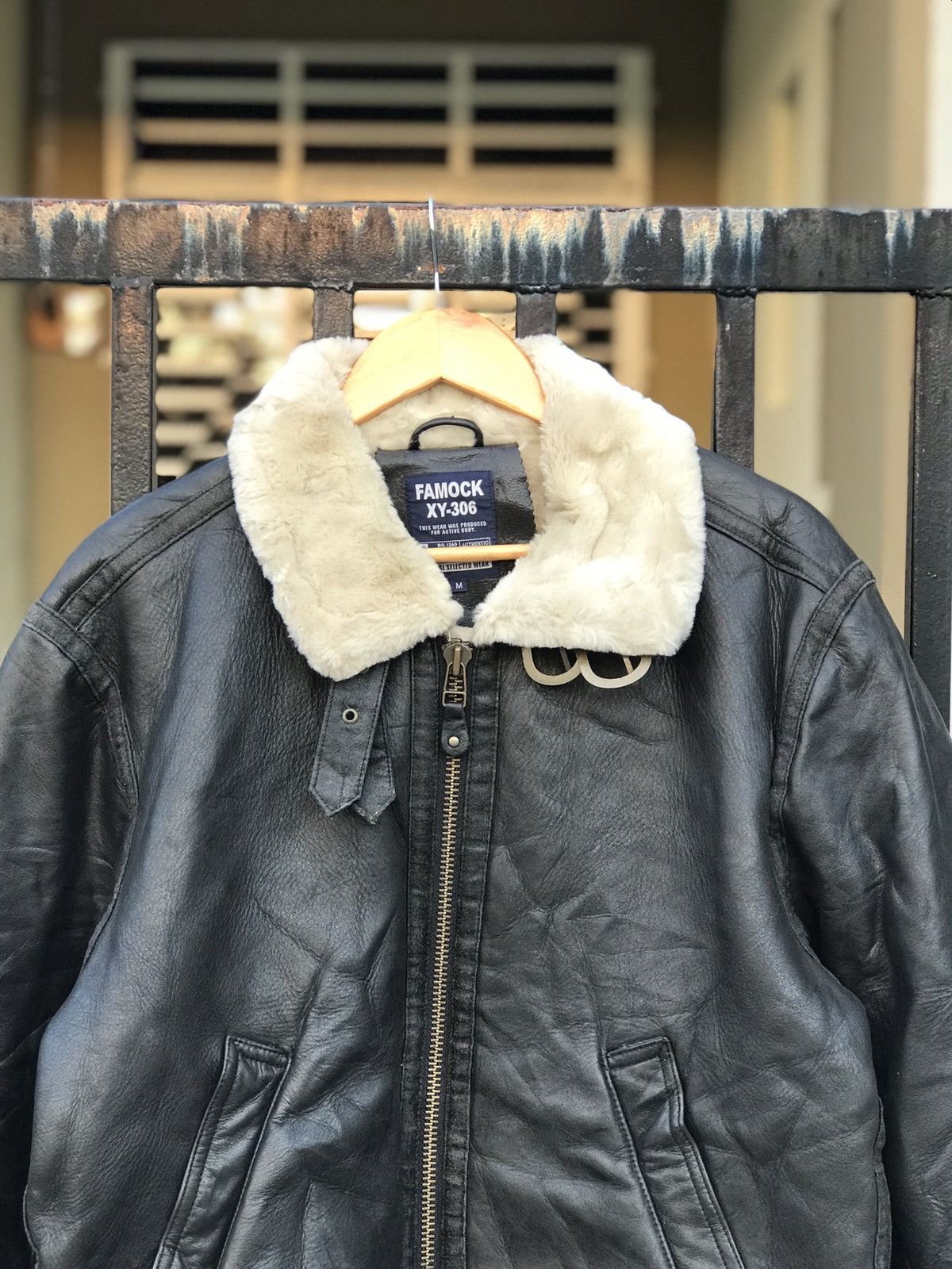 Japanese Brand Vintage Famock sherpa leather jacket Size US M / EU 48-50 / 2 - 2 Thumbnail