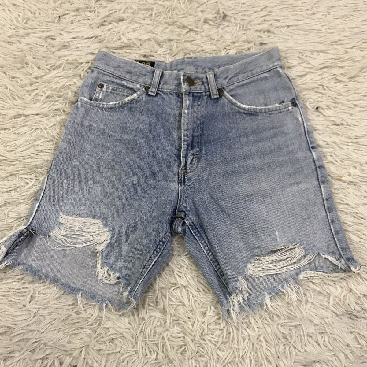 Lee × Vintage Vintage 90s Lee Riders Distreesed custom jeans short pants Size US 26 / EU 42 - 1 Thumbnail