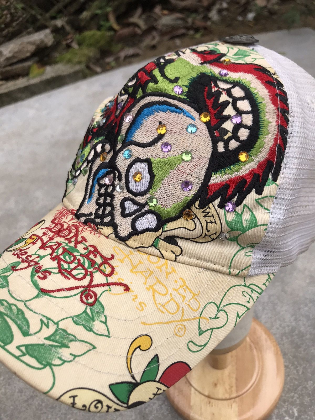 Designer × Ed Hardy ED HARDY by CHRISTIAN AUDIGIER EMBROIDER & STUDDED CRYSTALS Size ONE SIZE - 7 Thumbnail