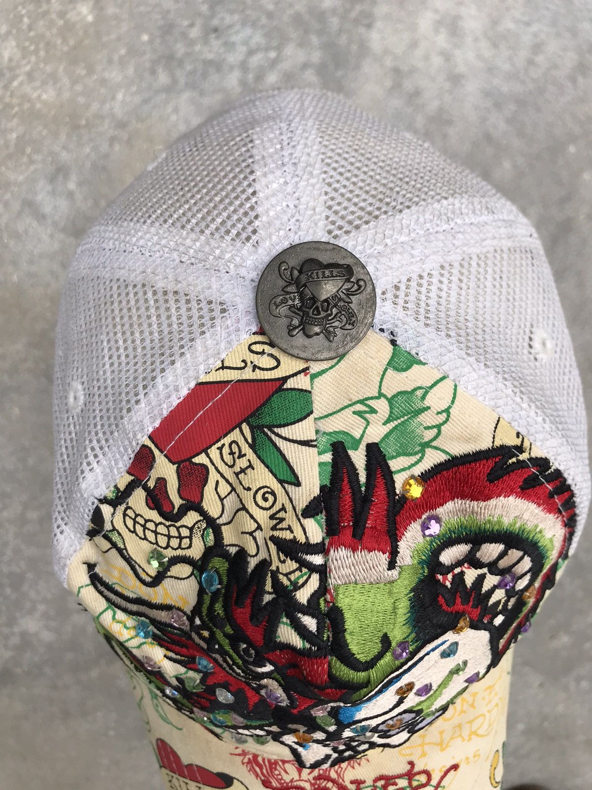 Designer × Ed Hardy ED HARDY by CHRISTIAN AUDIGIER EMBROIDER & STUDDED CRYSTALS Size ONE SIZE - 6 Thumbnail