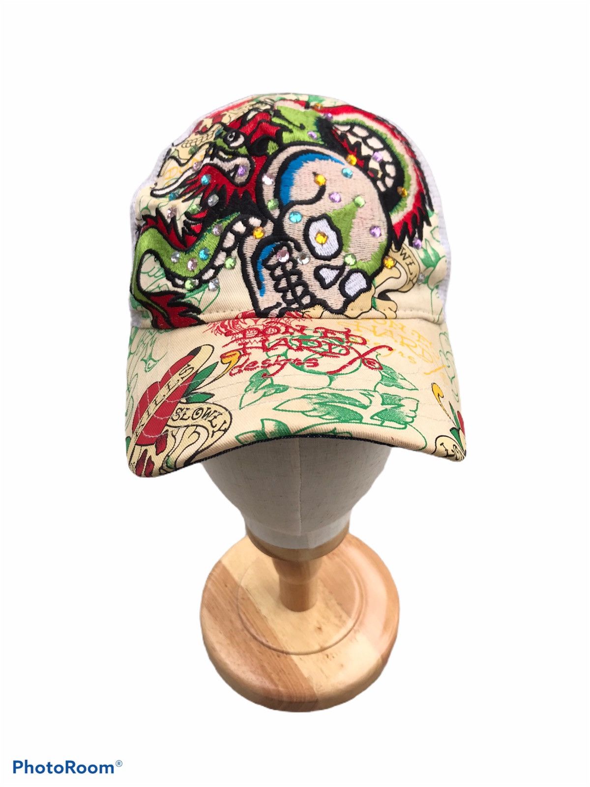 Designer × Ed Hardy ED HARDY by CHRISTIAN AUDIGIER EMBROIDER & STUDDED CRYSTALS Size ONE SIZE - 3 Thumbnail