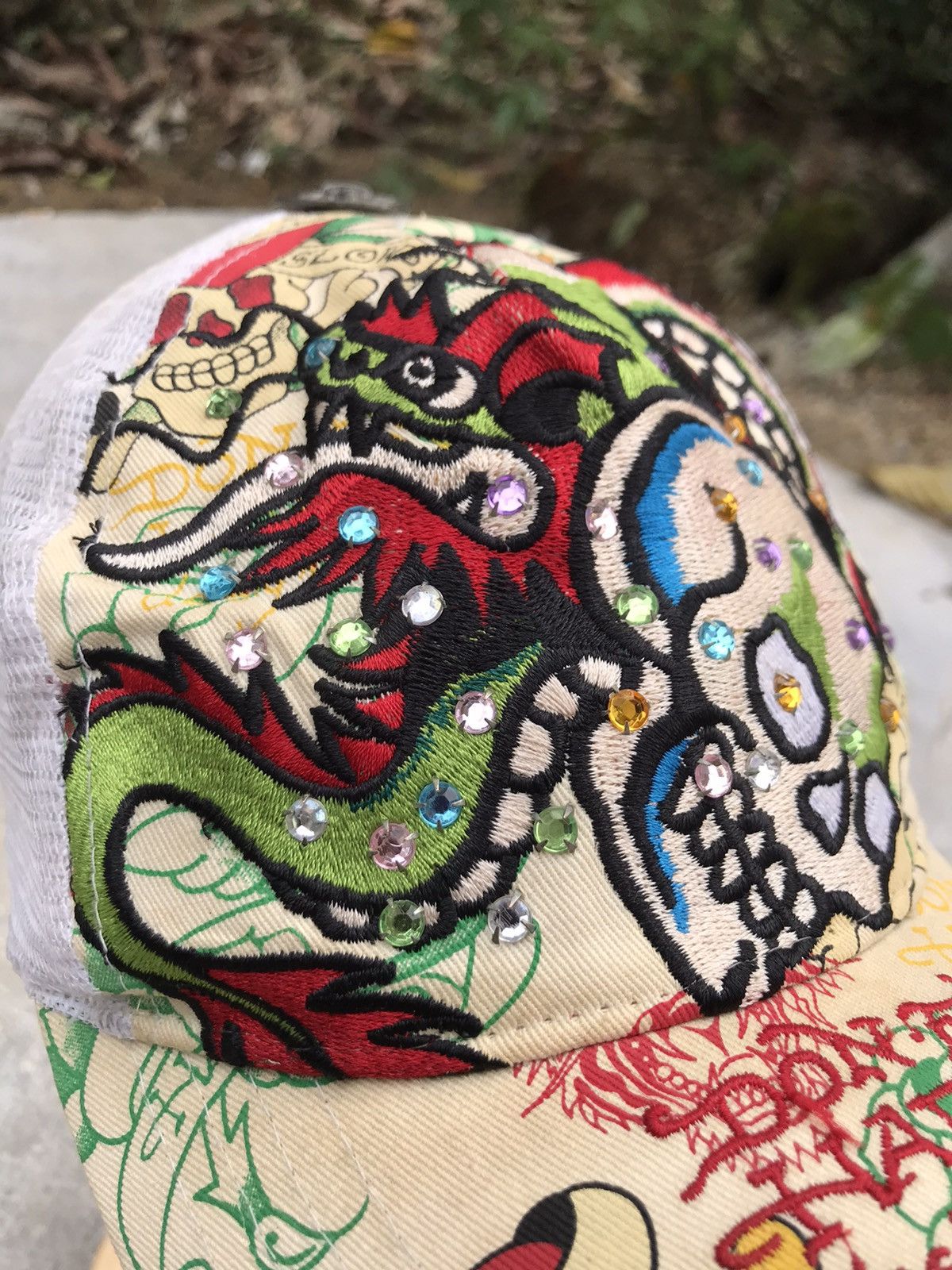 Designer × Ed Hardy ED HARDY by CHRISTIAN AUDIGIER EMBROIDER & STUDDED CRYSTALS Size ONE SIZE - 8 Thumbnail