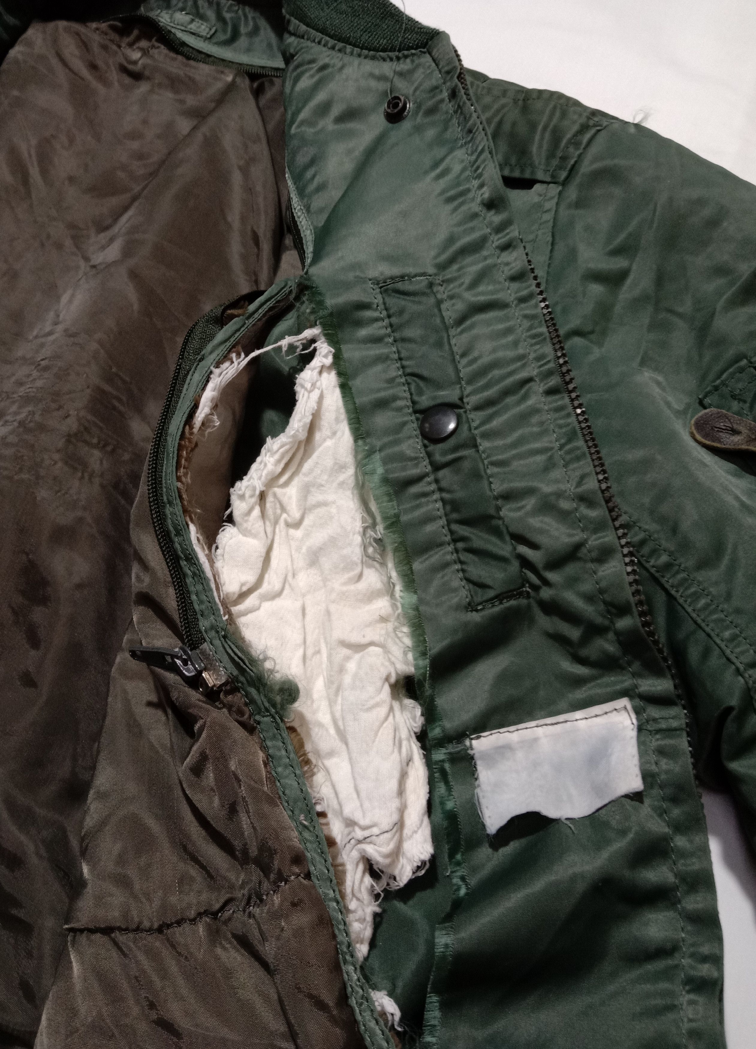 Vintage Vintage 80s Military Bomber Dark Green Flight Jacket Size US L / EU 52-54 / 3 - 8 Thumbnail