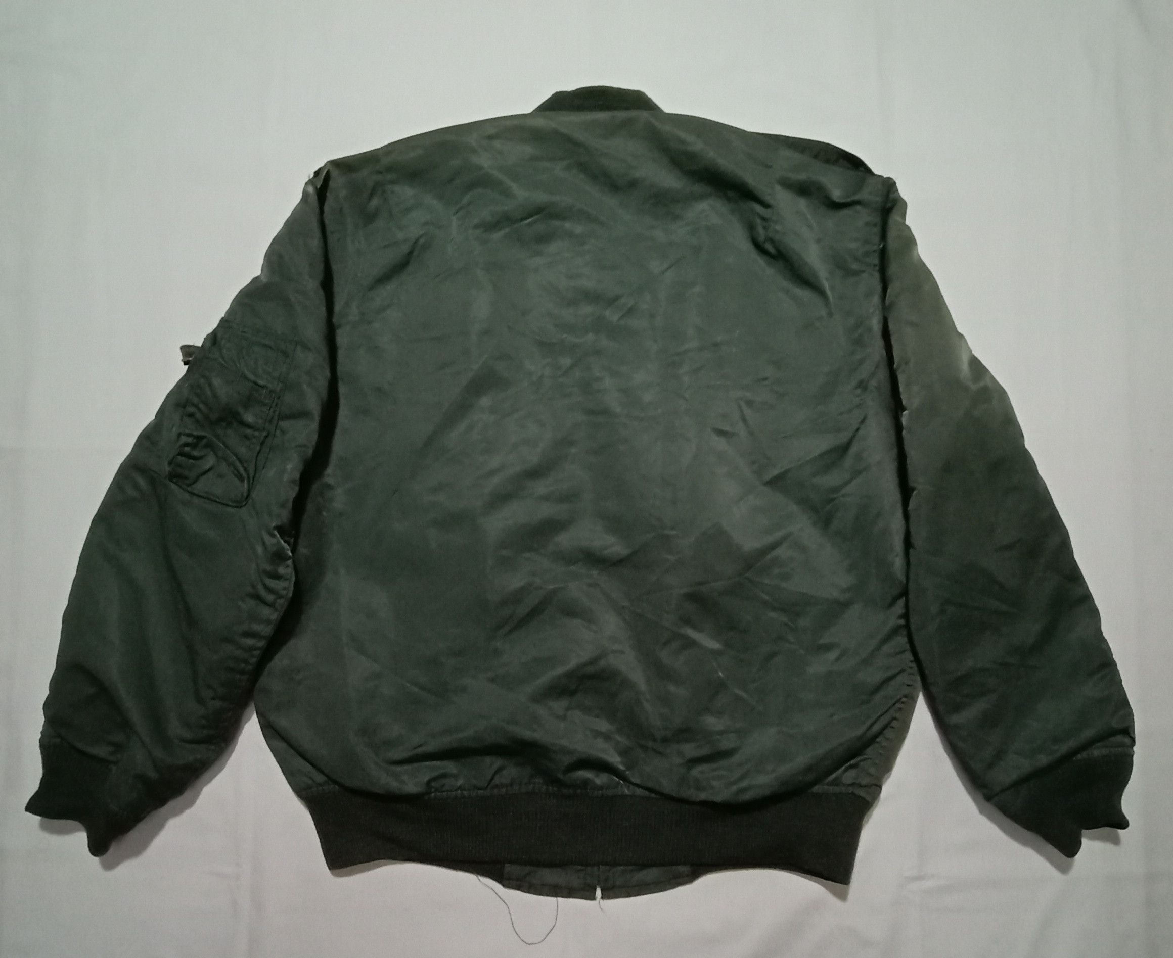 Vintage Vintage 80s Military Bomber Dark Green Flight Jacket Size US L / EU 52-54 / 3 - 2 Thumbnail