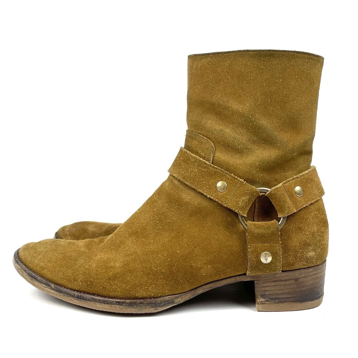 Saint Laurent Paris SAINT LAURENT PARIS FW13 OCHRE WYATT HARNESS BOOTS Size US 8 / EU 41 - 4 Thumbnail