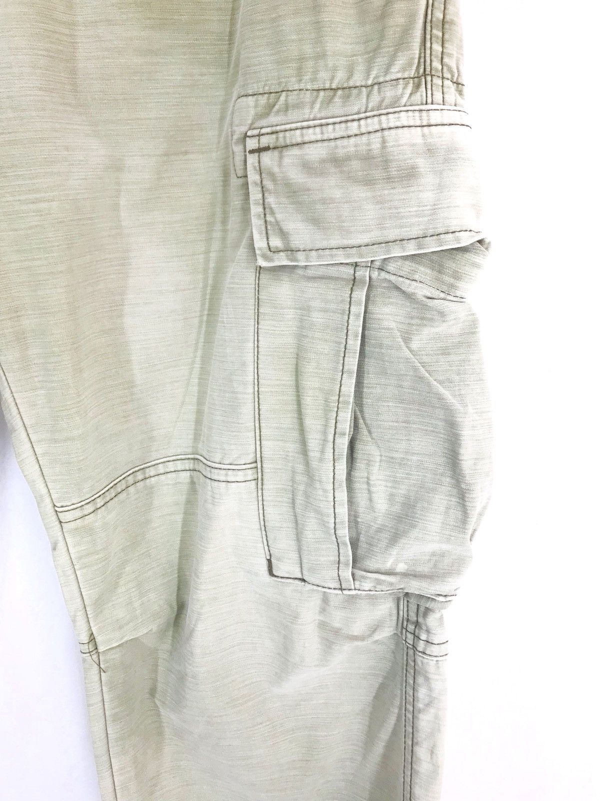 Japanese Brand UNITED ARROWS Olive Green Faded Military Drawstring Cargo Size US 32 / EU 48 - 7 Thumbnail