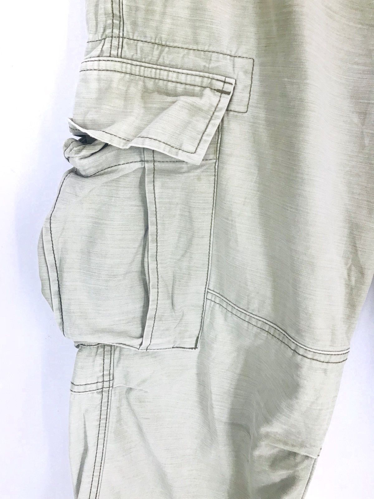 Japanese Brand UNITED ARROWS Olive Green Faded Military Drawstring Cargo Size US 32 / EU 48 - 4 Thumbnail